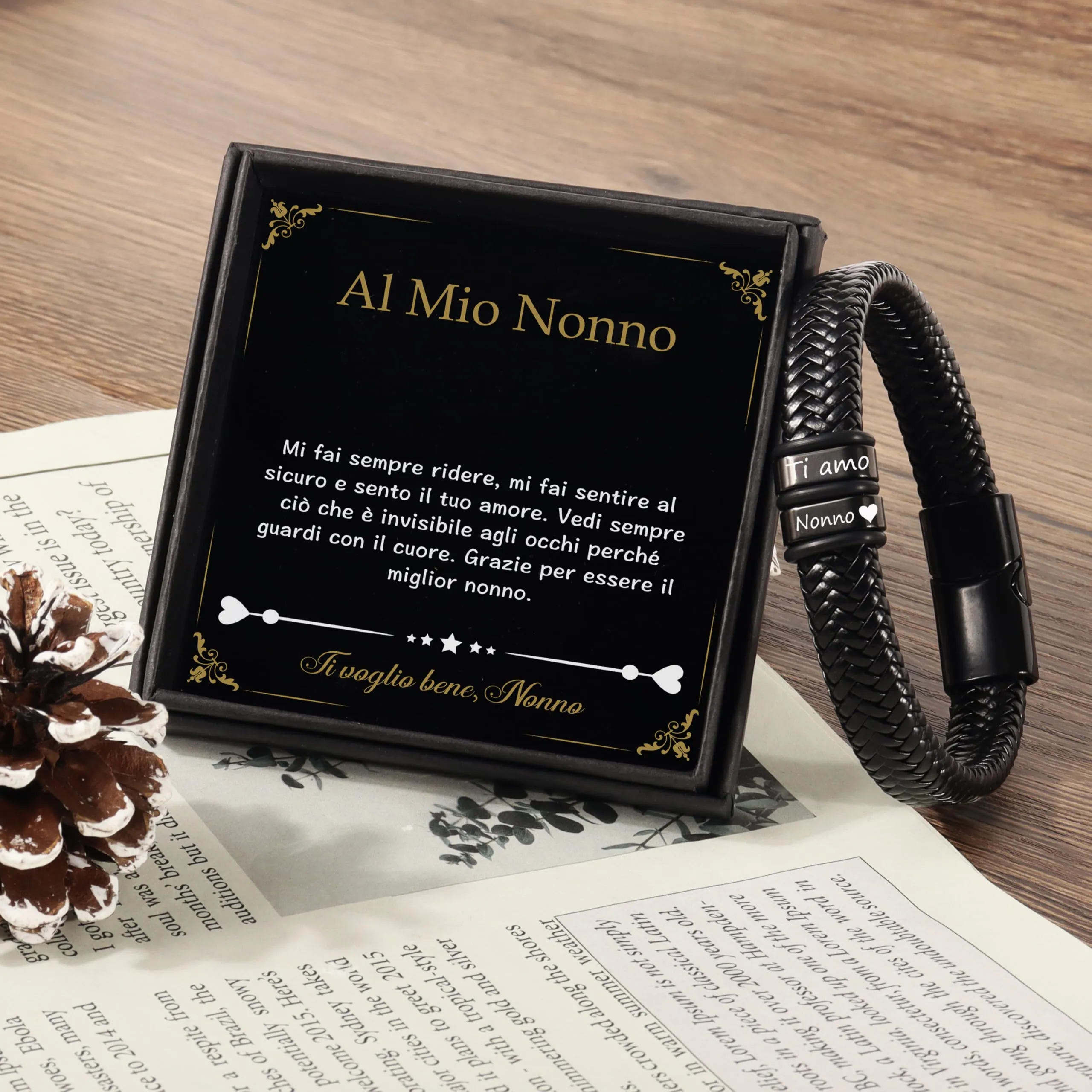Merclix Regalo Nonno Compleanno Bracciale Uomo Regalo Nonno Natale Regali Nonno Regalo Per Nonno Festa Dei Nonni Idee Regalo Regalo Festa Dei Nonni Nonno Idee Regalo Regali Per Nonno Da Nipoti - immagine 4
