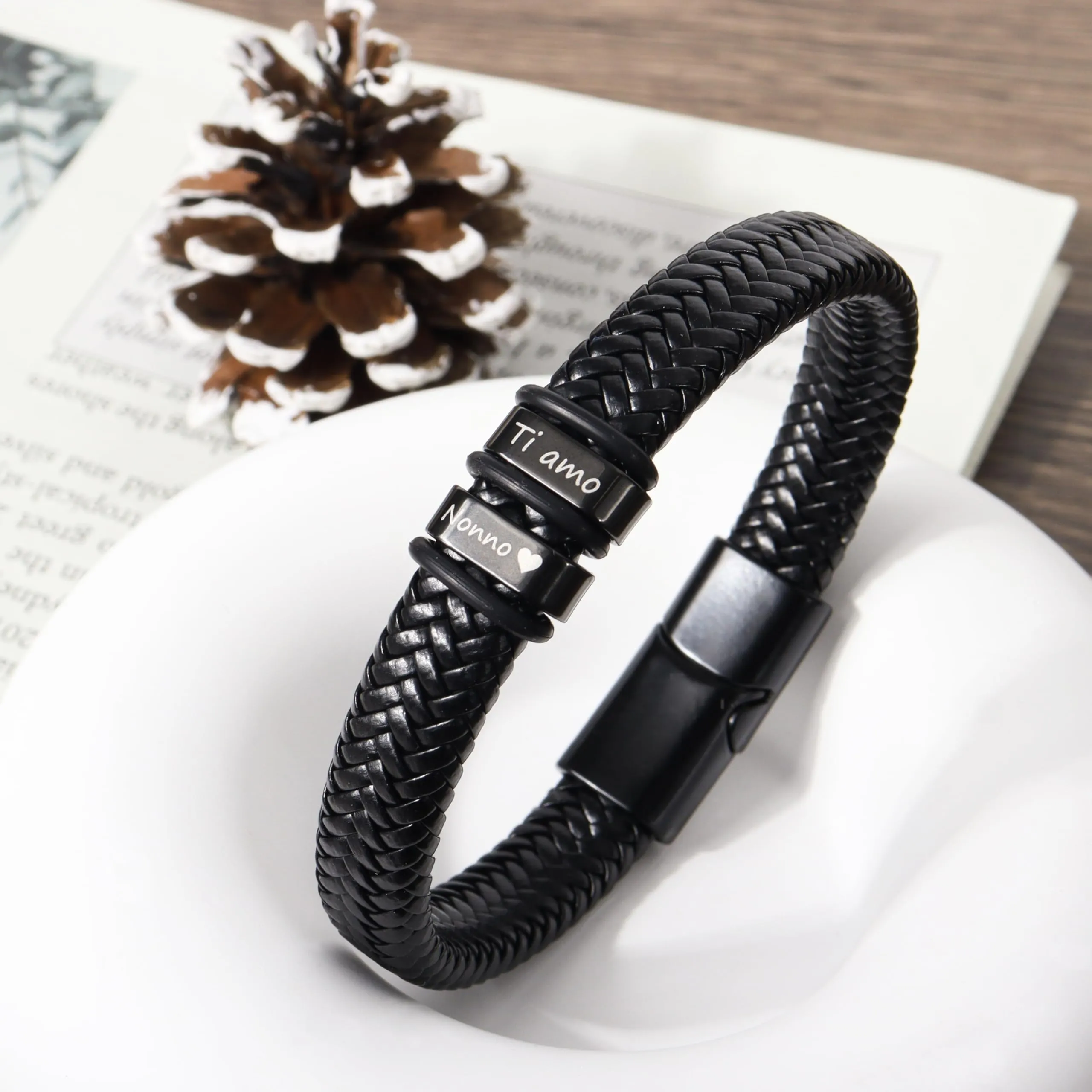 Merclix Regalo Nonno Compleanno Bracciale Uomo Regalo Nonno Natale Regali Nonno Regalo Per Nonno Festa Dei Nonni Idee Regalo Regalo Festa Dei Nonni Nonno Idee Regalo Regali Per Nonno Da Nipoti - immagine 5