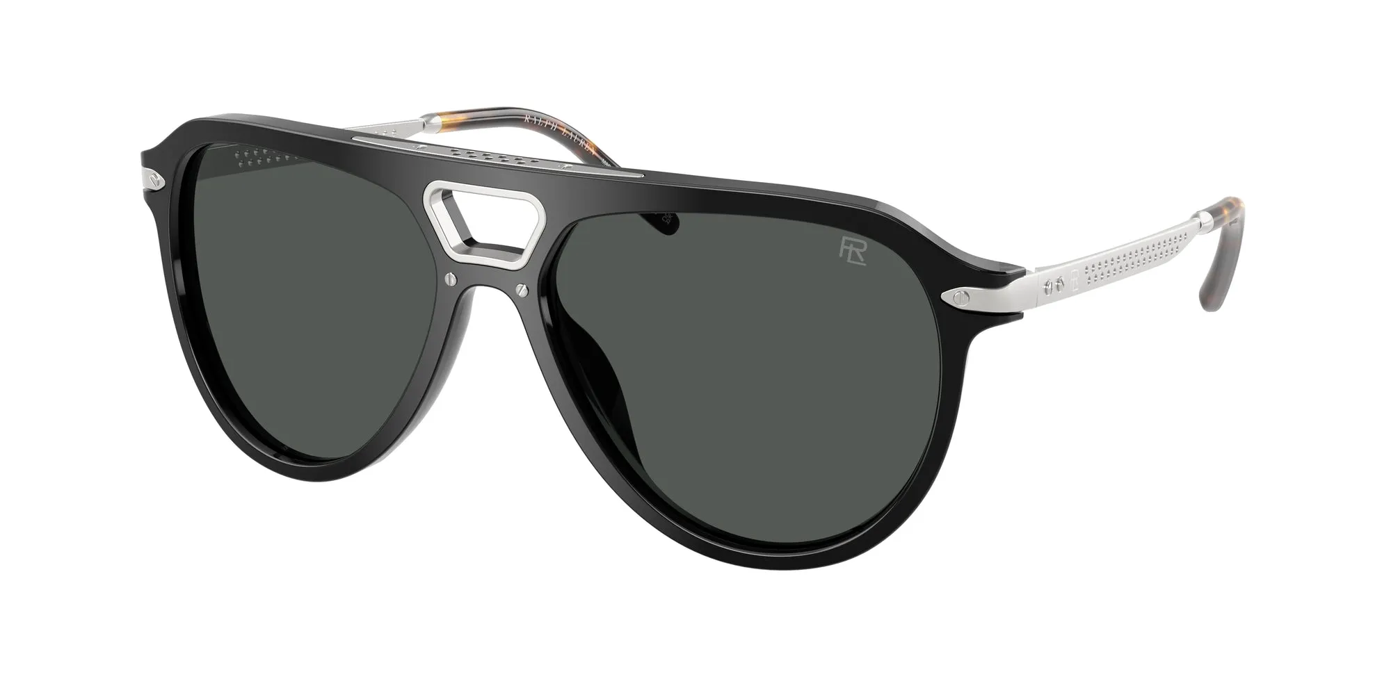 Ralph Lauren RL8228U 500187 Occhiali da sole Acetato Nero Grigio Pilot Normale - immagine 1