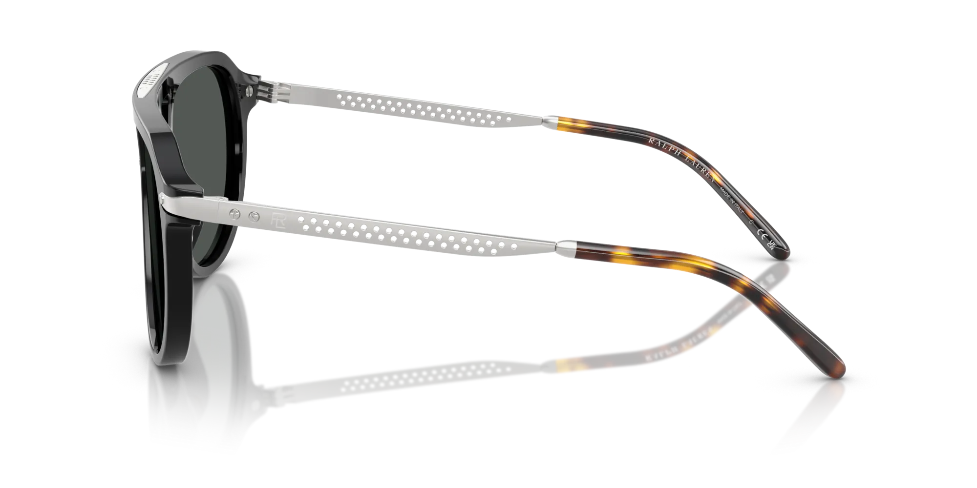 Ralph Lauren RL8228U 500187 Occhiali da sole Acetato Nero Grigio Pilot Normale - immagine 4