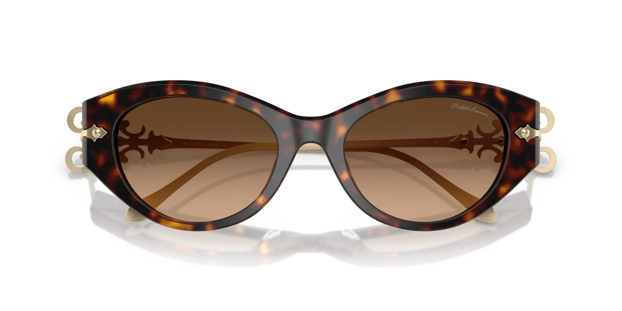 Ralph Lauren RL8227U 500374 Occhiali da sole Acetato Marrone Marrone Cat Eye Normale Sfumato - immagine 2