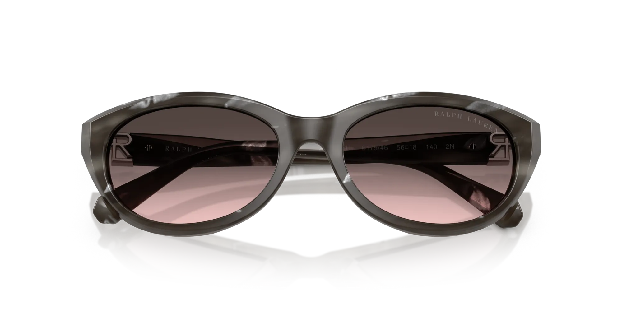 Ralph Lauren RL8226U 617546 Occhiali da sole Acetato Nero Rosa Rotonda Normale Sfumato - immagine 2