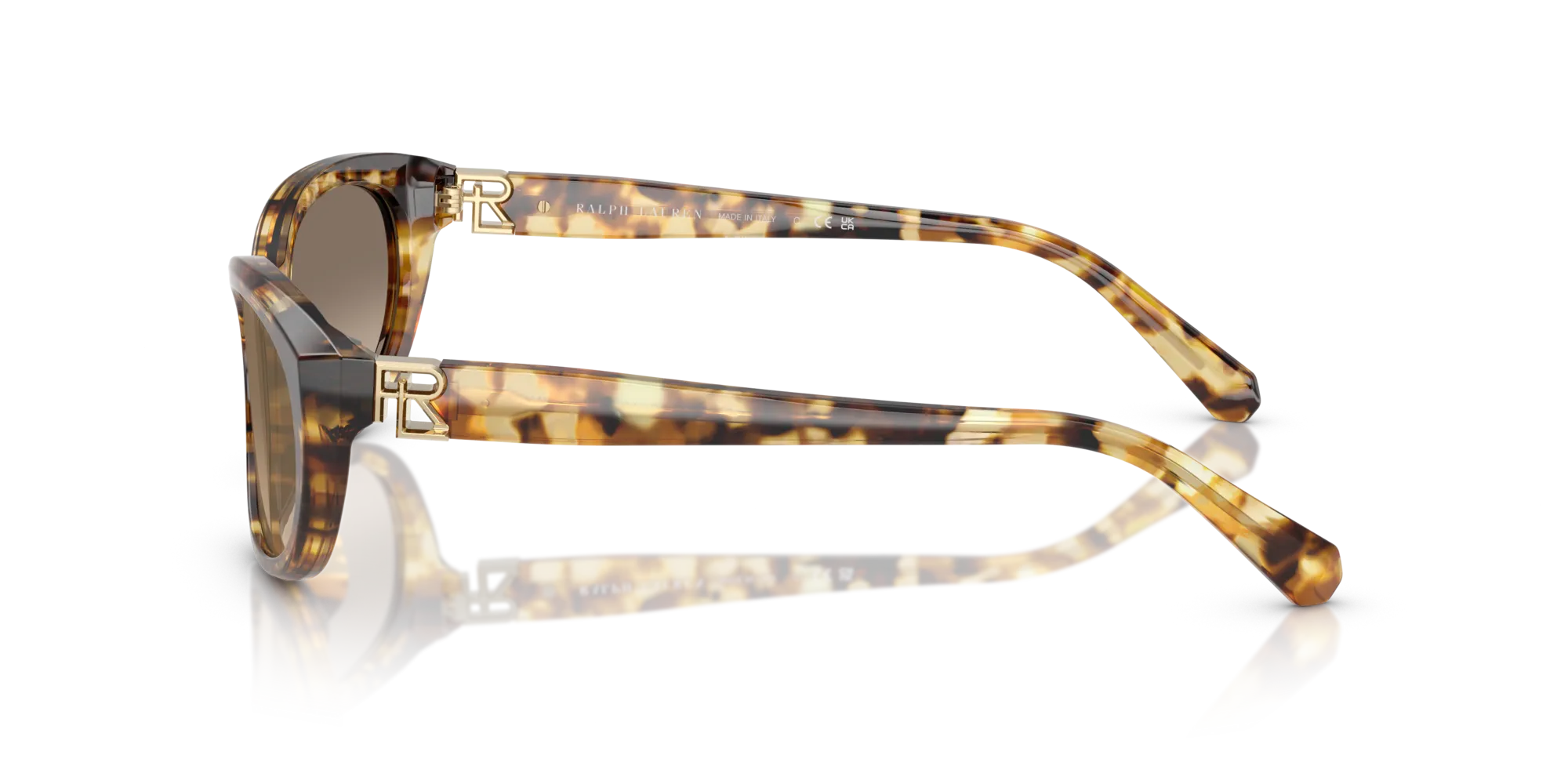 Ralph Lauren RL8226U 60566Y Occhiali da sole Acetato Tartaruga Marrone Rotonda Normale Sfumato - immagine 4