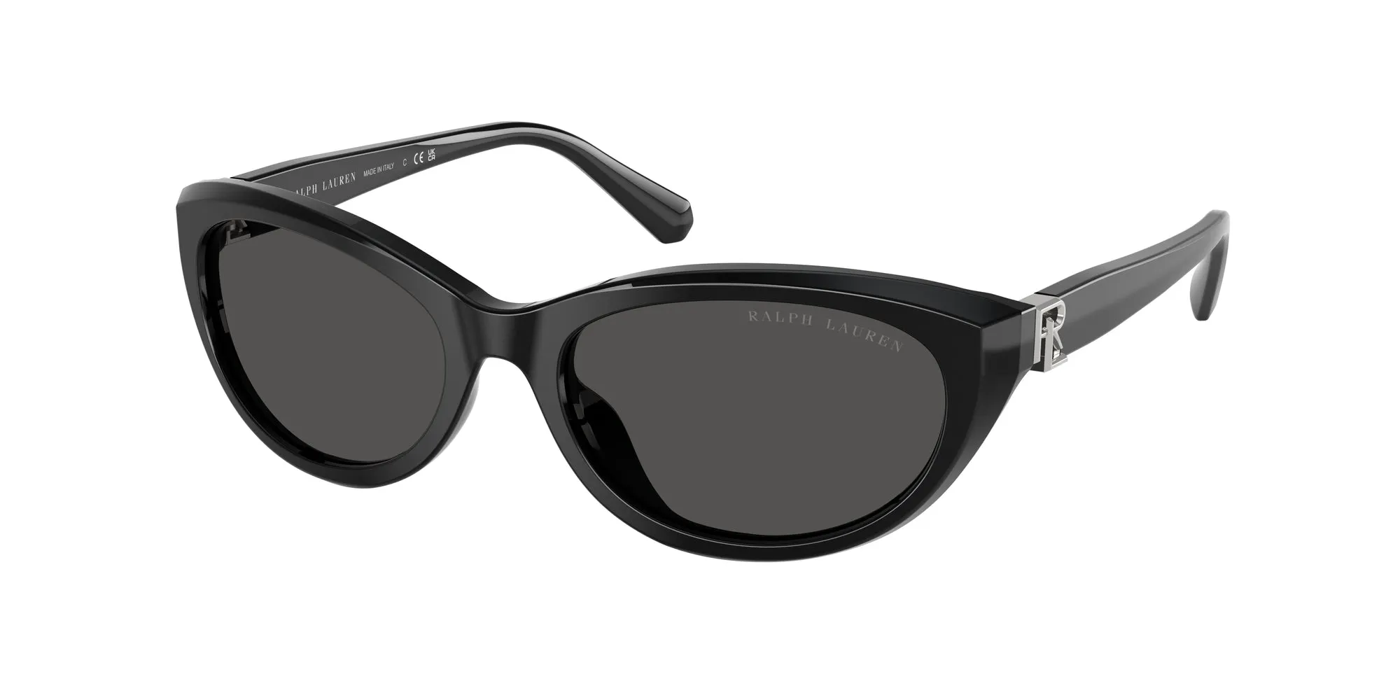 Ralph Lauren RL8226U 500187 Occhiali da sole Acetato Nero Grigio Rotonda Normale - immagine 1