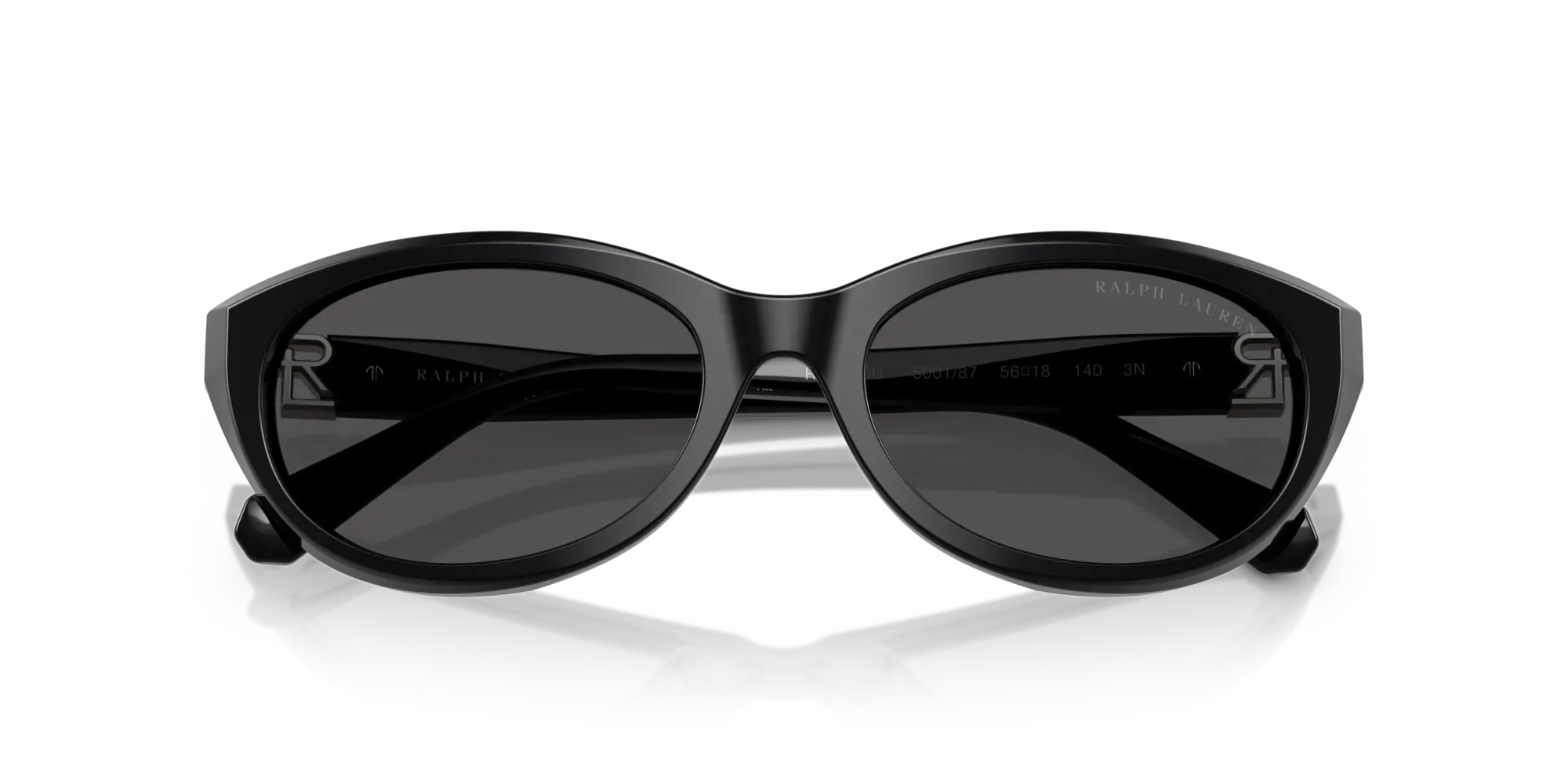 Ralph Lauren RL8226U 500187 Occhiali da sole Acetato Nero Grigio Rotonda Normale - immagine 2