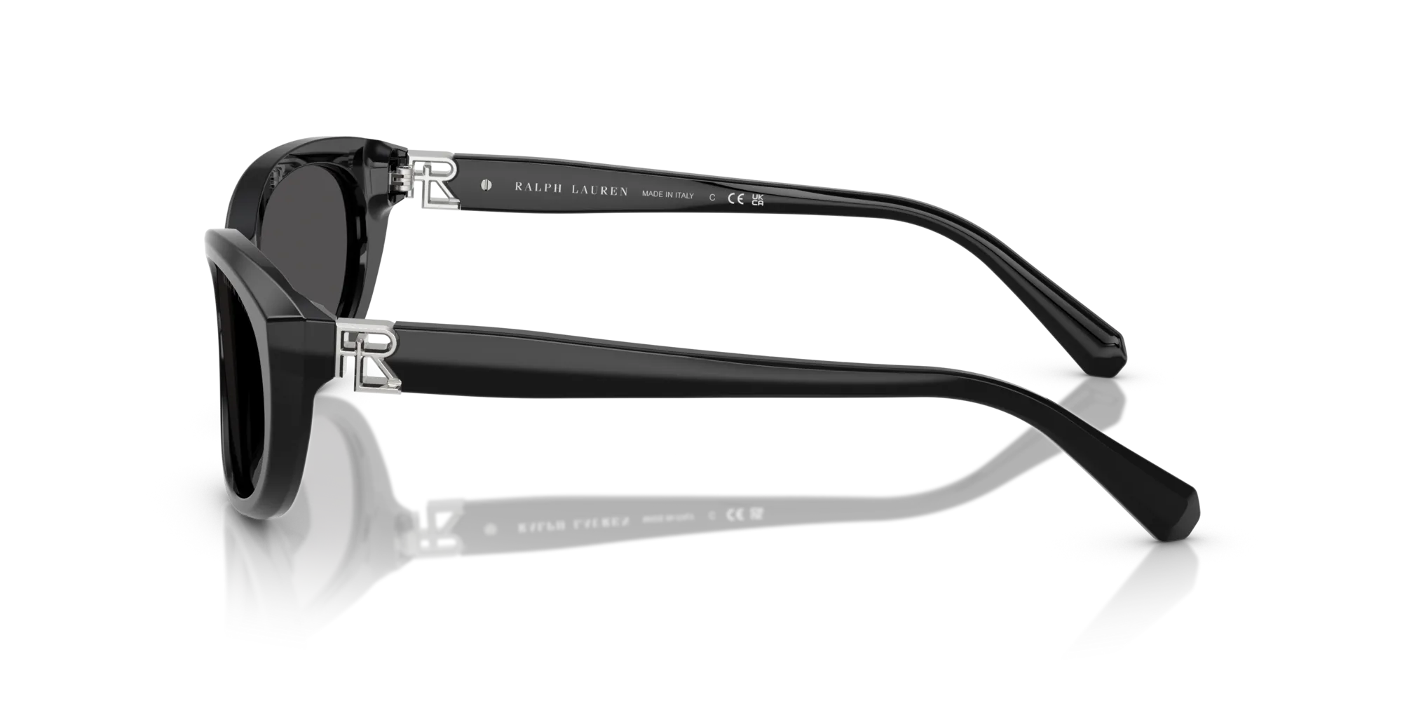 Ralph Lauren RL8226U 500187 Occhiali da sole Acetato Nero Grigio Rotonda Normale - immagine 4