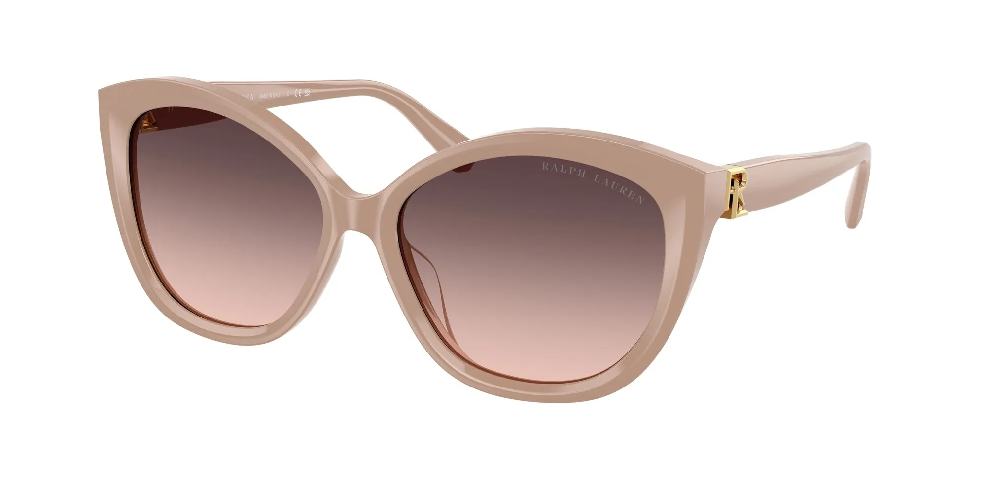 Ralph Lauren RL8225U 6218U8 Occhiali da sole Acetato Beige Farfalla Normale Sfumato - immagine 1