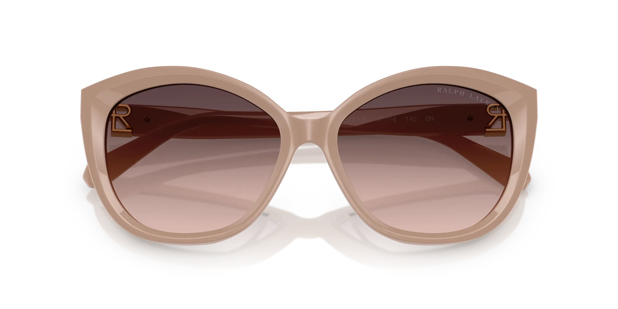 Ralph Lauren RL8225U 6218U8 Occhiali da sole Acetato Beige Farfalla Normale Sfumato - immagine 2