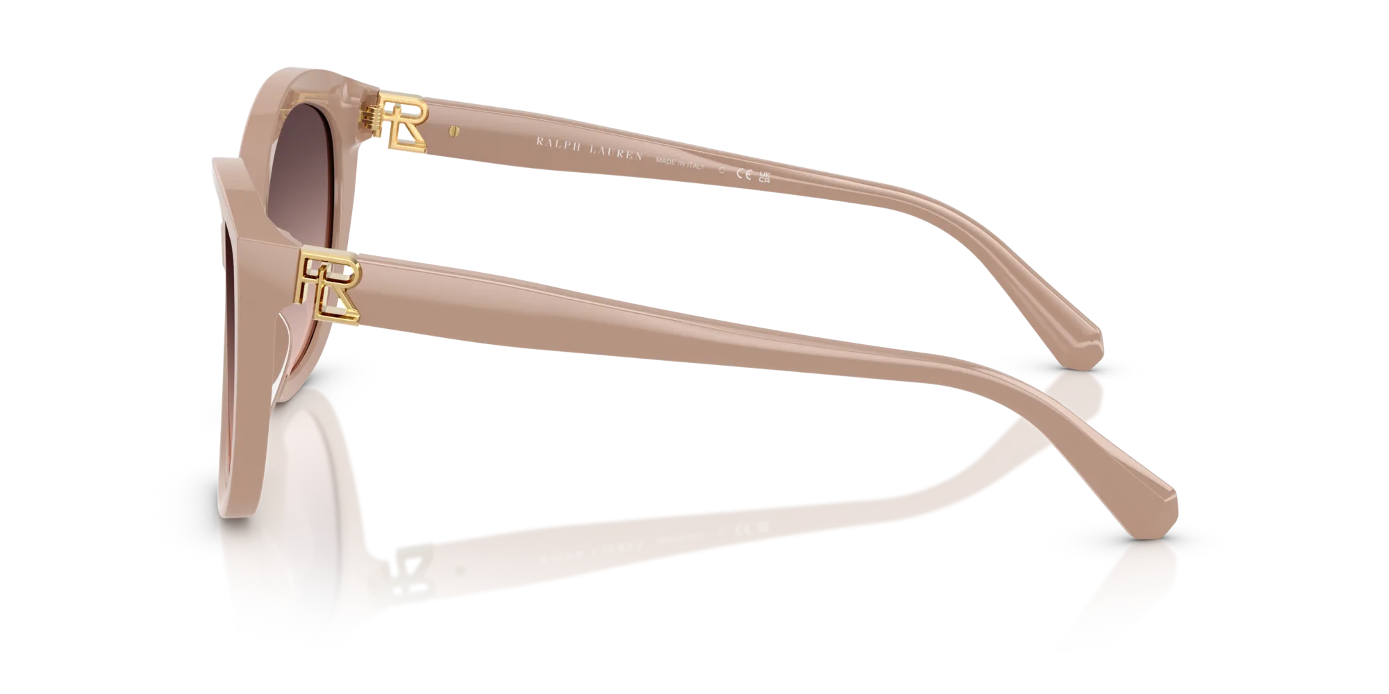 Ralph Lauren RL8225U 6218U8 Occhiali da sole Acetato Beige Farfalla Normale Sfumato - immagine 4