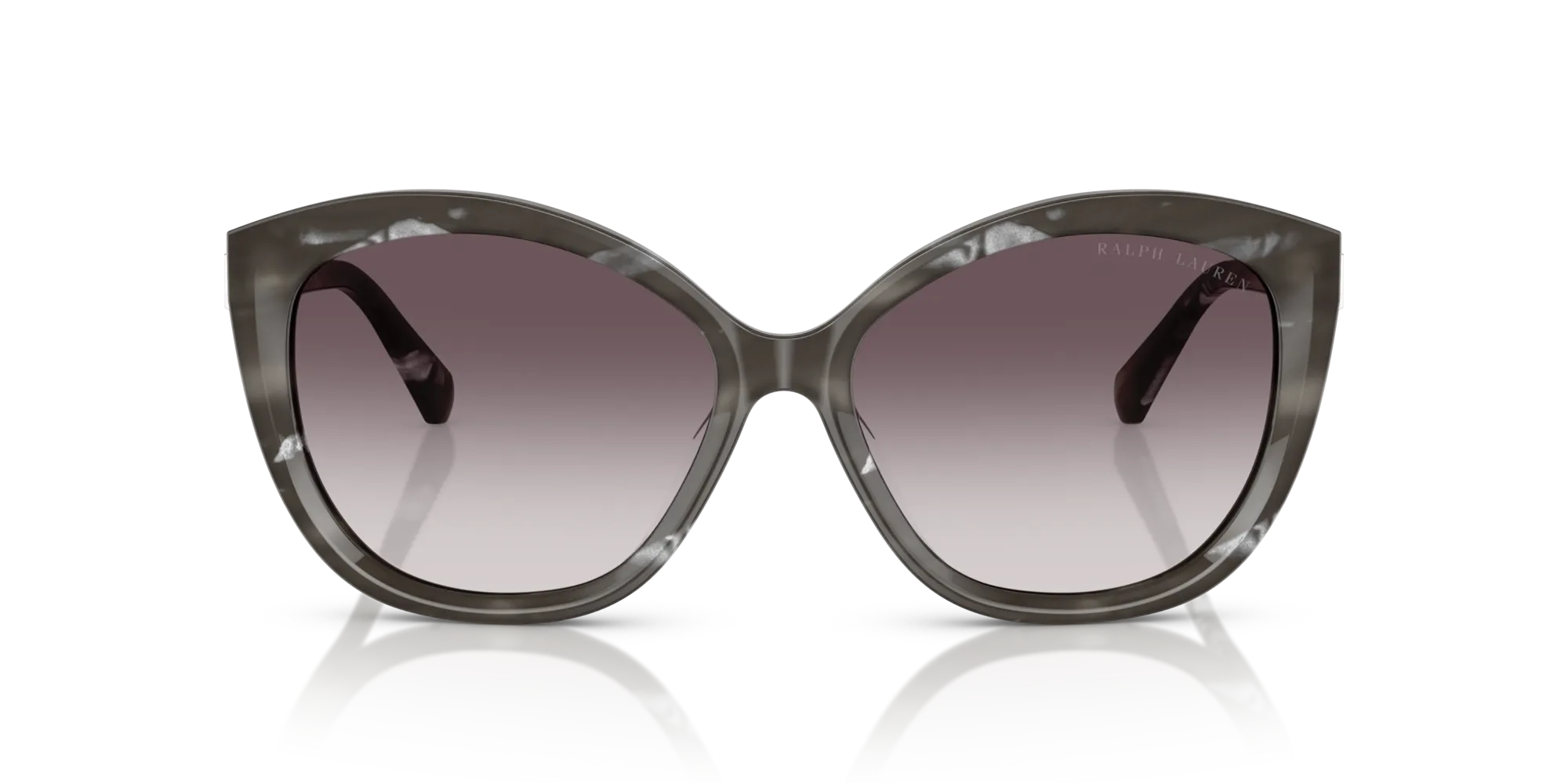 Ralph Lauren RL8225U 617511 Occhiali da sole Acetato Nero Grigio Farfalla Normale Sfumato - immagine 3