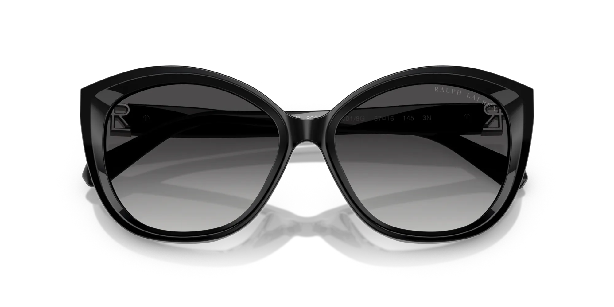 Ralph Lauren RL8225U 50018G Occhiali da sole Acetato Nero Grigio Farfalla Normale Sfumato - immagine 2