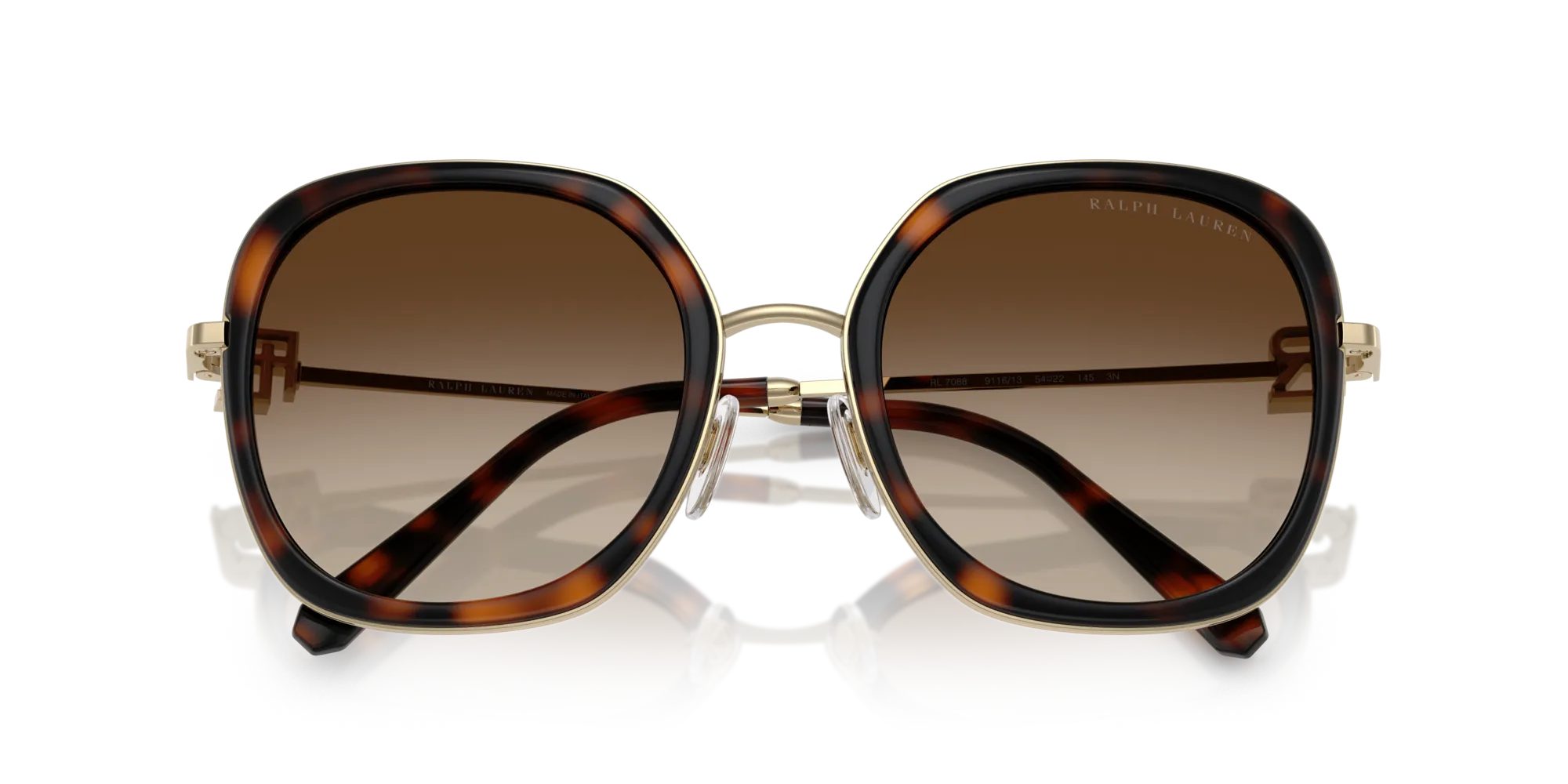 Ralph Lauren RL7088 911613 Occhiali da sole Metallo Marrone Marrone Squadrata Normale Sfumato - immagine 2