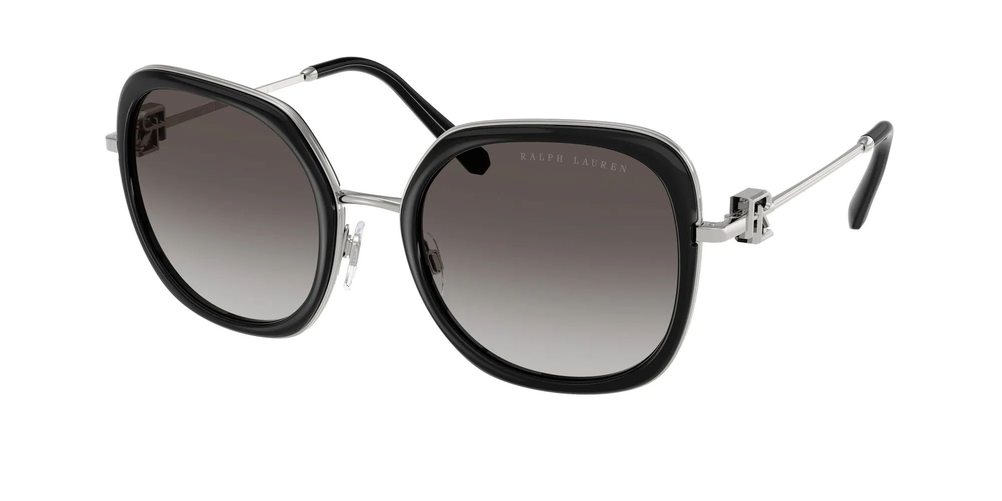 Ralph Lauren RL7088 90018G Occhiali da sole Metallo Nero Grigio Squadrata Normale Sfumato - immagine 1