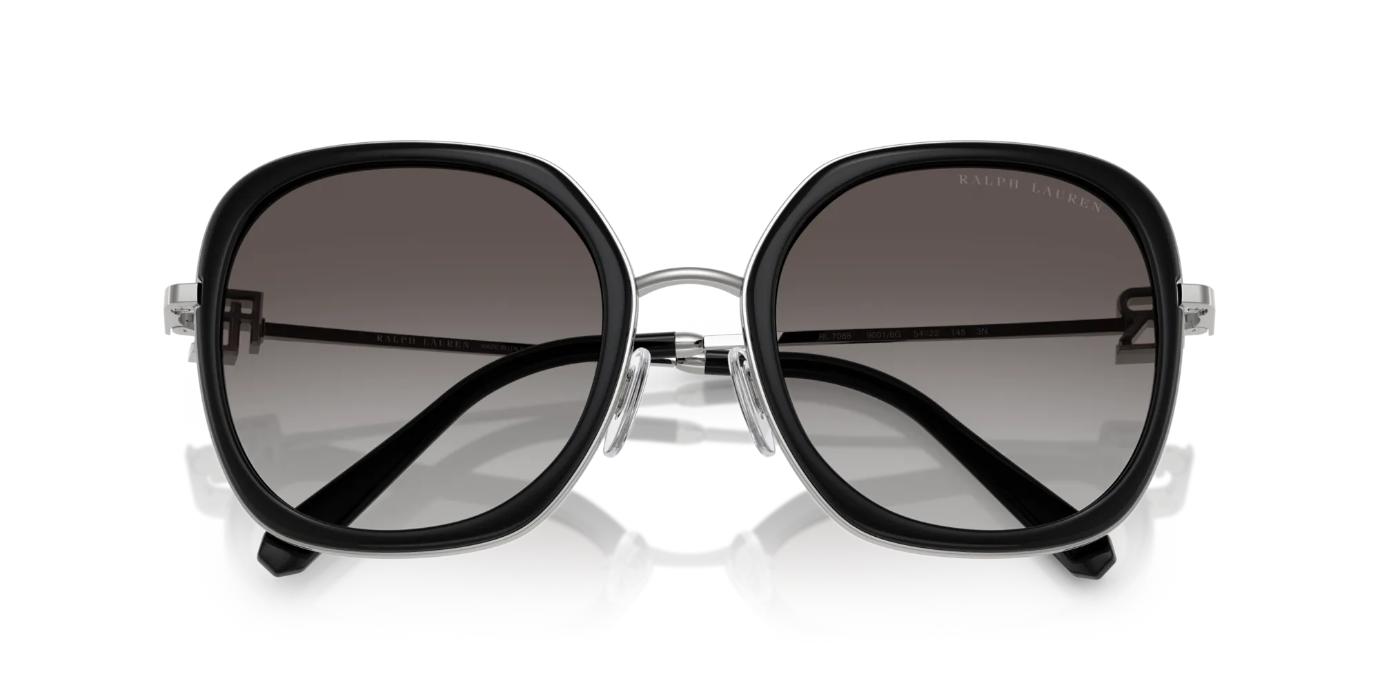 Ralph Lauren RL7088 90018G Occhiali da sole Metallo Nero Grigio Squadrata Normale Sfumato - immagine 2