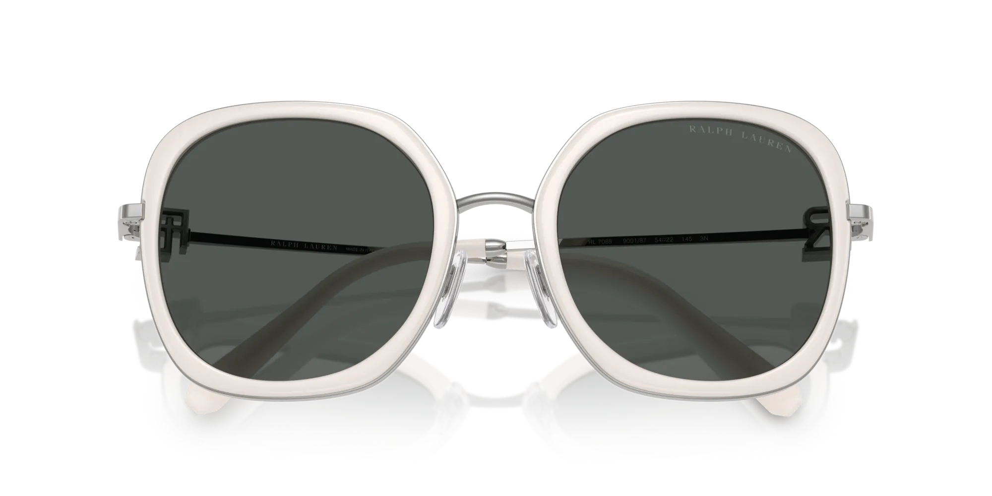 Ralph Lauren RL7088 900187 Occhiali da sole Metallo Bianco Grigio Squadrata Normale - immagine 2