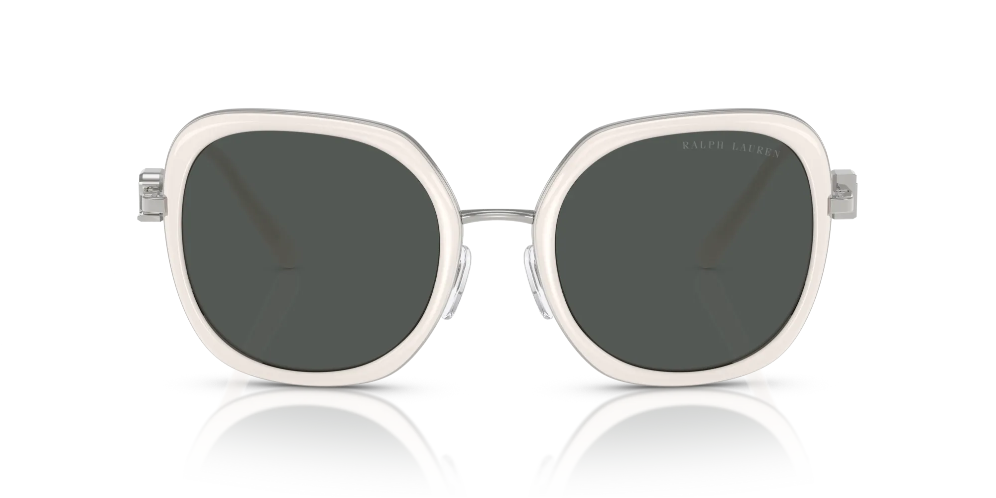 Ralph Lauren RL7088 900187 Occhiali da sole Metallo Bianco Grigio Squadrata Normale - immagine 3