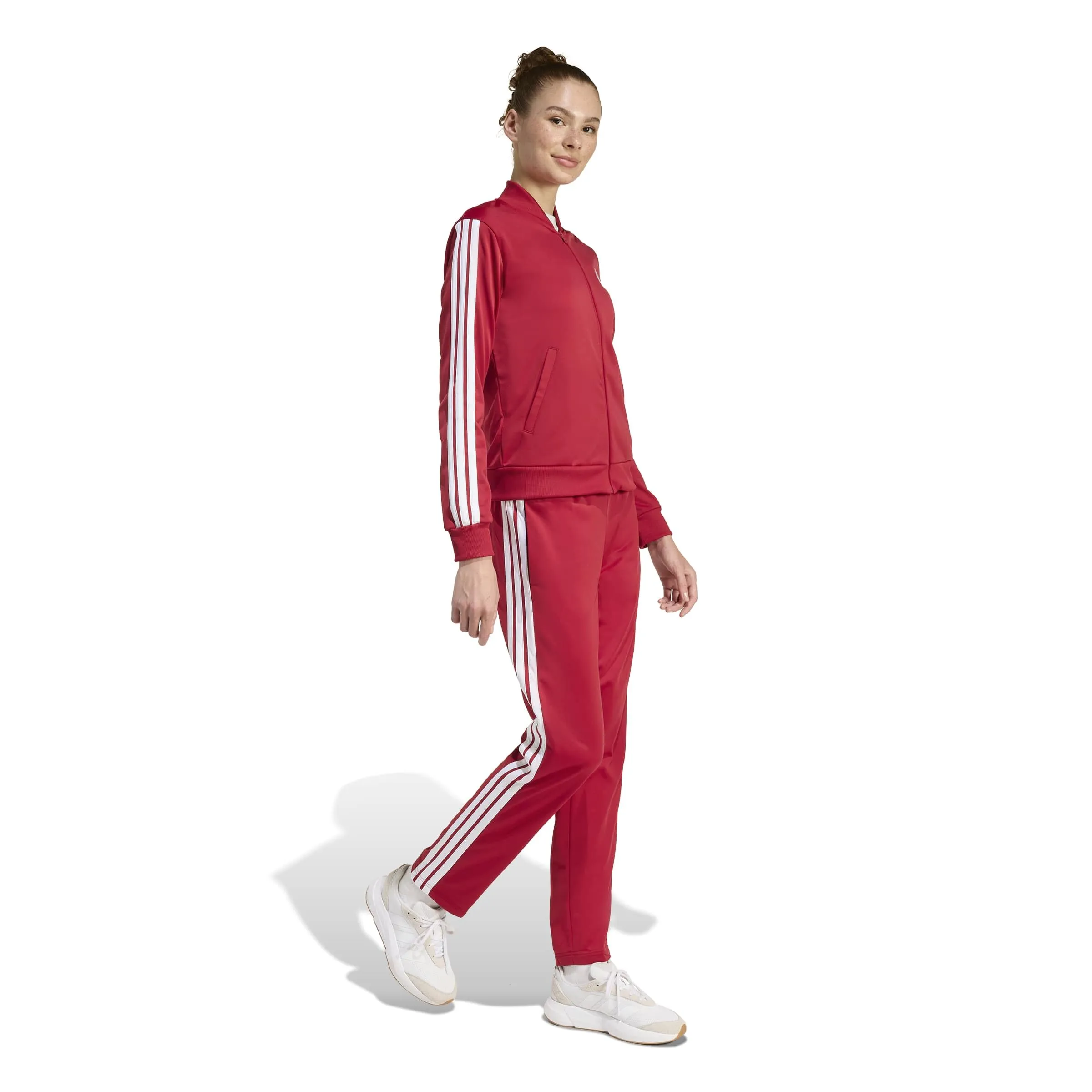 adidas Donna Essentials 3-Stripes Track Suit, Grey Five, L - immagine 6