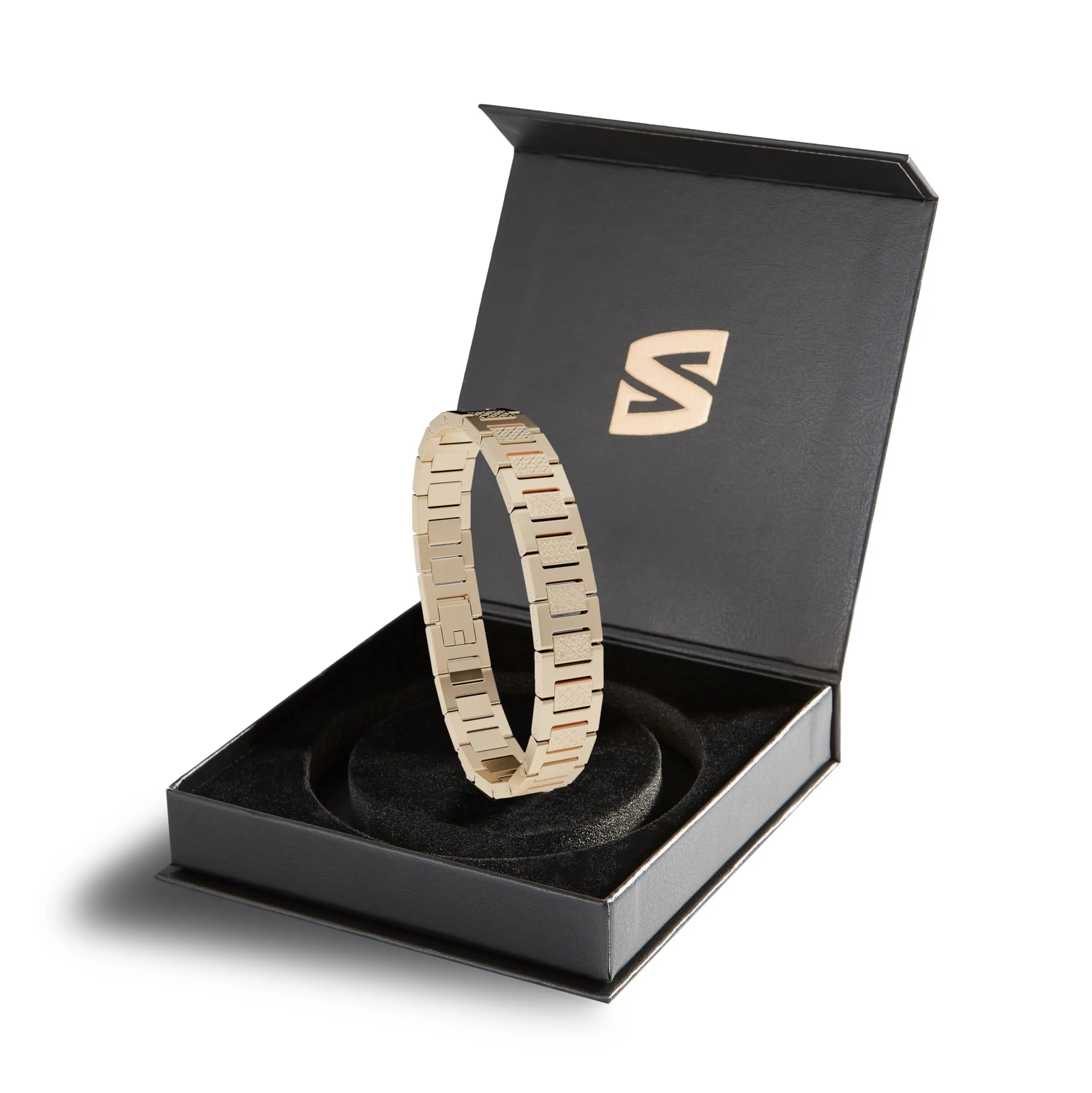 SERASAR Bracciale Uomo Oro Gioielli Accessorio a Fascia - immagine 2
