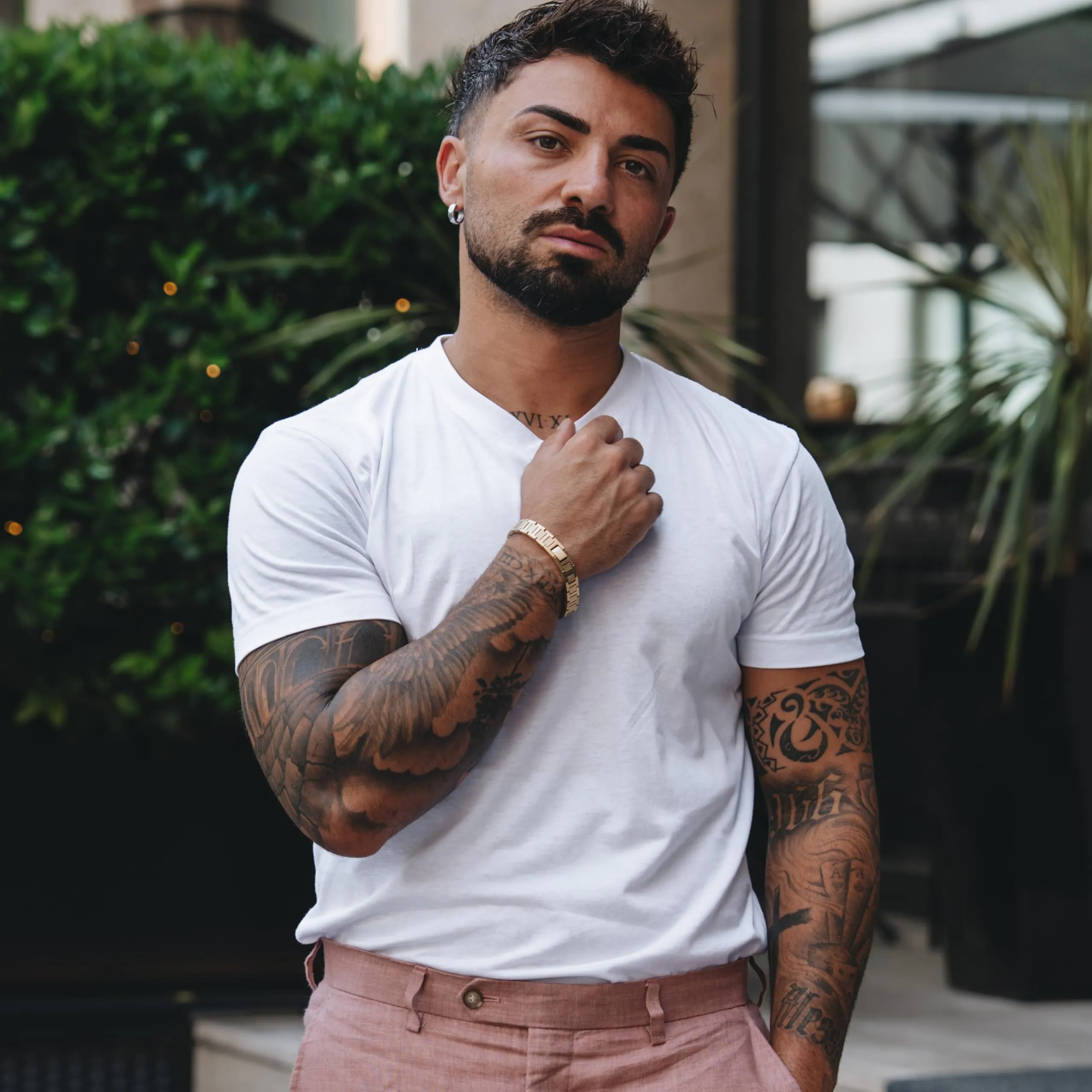 SERASAR Bracciale Uomo Oro Gioielli Accessorio a Fascia - immagine 3