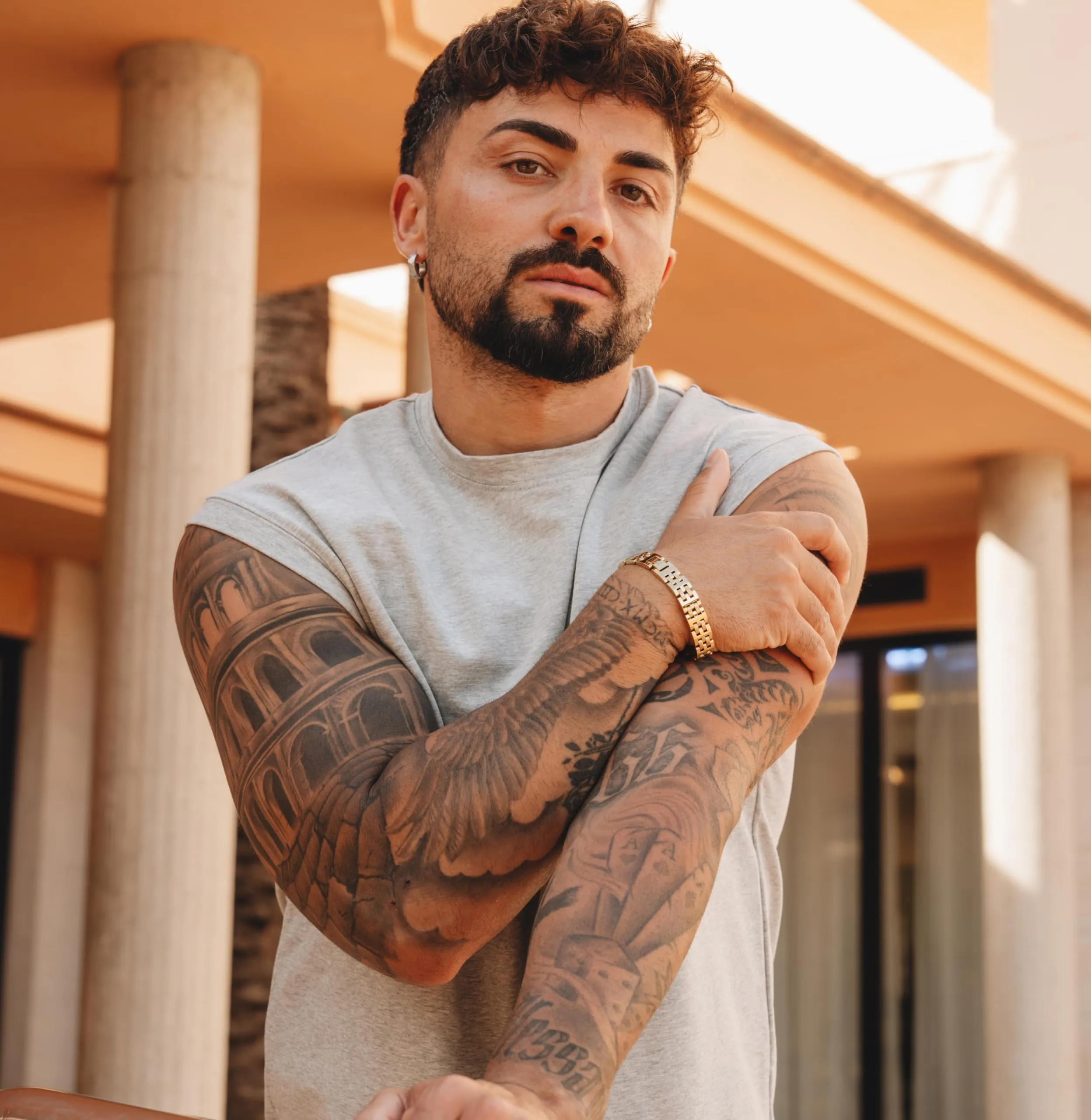 SERASAR Bracciale Uomo Oro Acciaio Chirurgico Gioielli Moda - immagine 3
