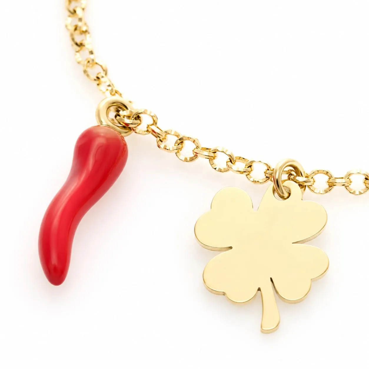 Louis Ciocchetti Bracciale in Acciaio con Corno Portafortuna – Bracciale Regolabile Uomo e Donna con Chiusura a Moschettone, Lunghezza 16 cm + 5 cm - immagine 3