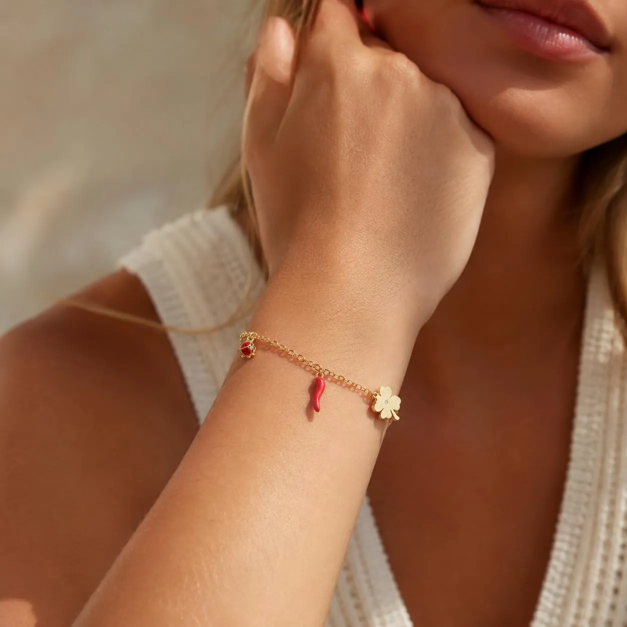 Louis Ciocchetti Bracciale in Acciaio con Corno Portafortuna – Bracciale Regolabile Uomo e Donna con Chiusura a Moschettone, Lunghezza 16 cm + 5 cm - immagine 7