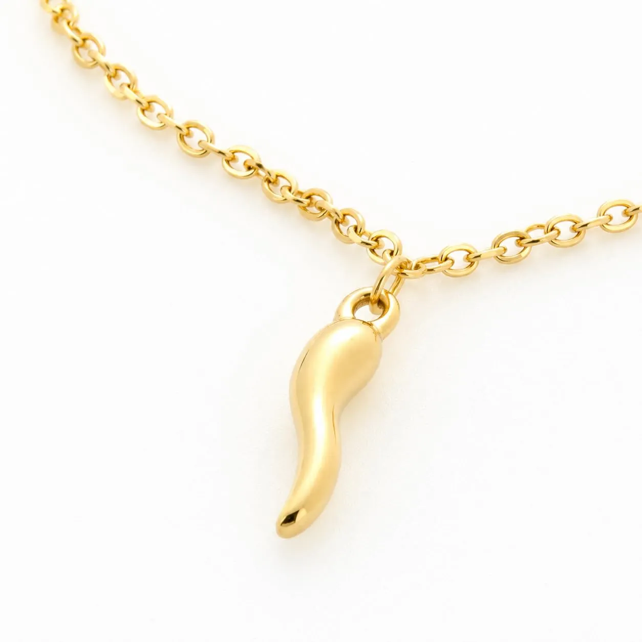 Louis Ciocchetti Bracciale in Acciaio con Corno Portafortuna – Bracciale Regolabile Uomo e Donna con Chiusura a Moschettone, Lunghezza 16 cm + 5 cm - immagine 3