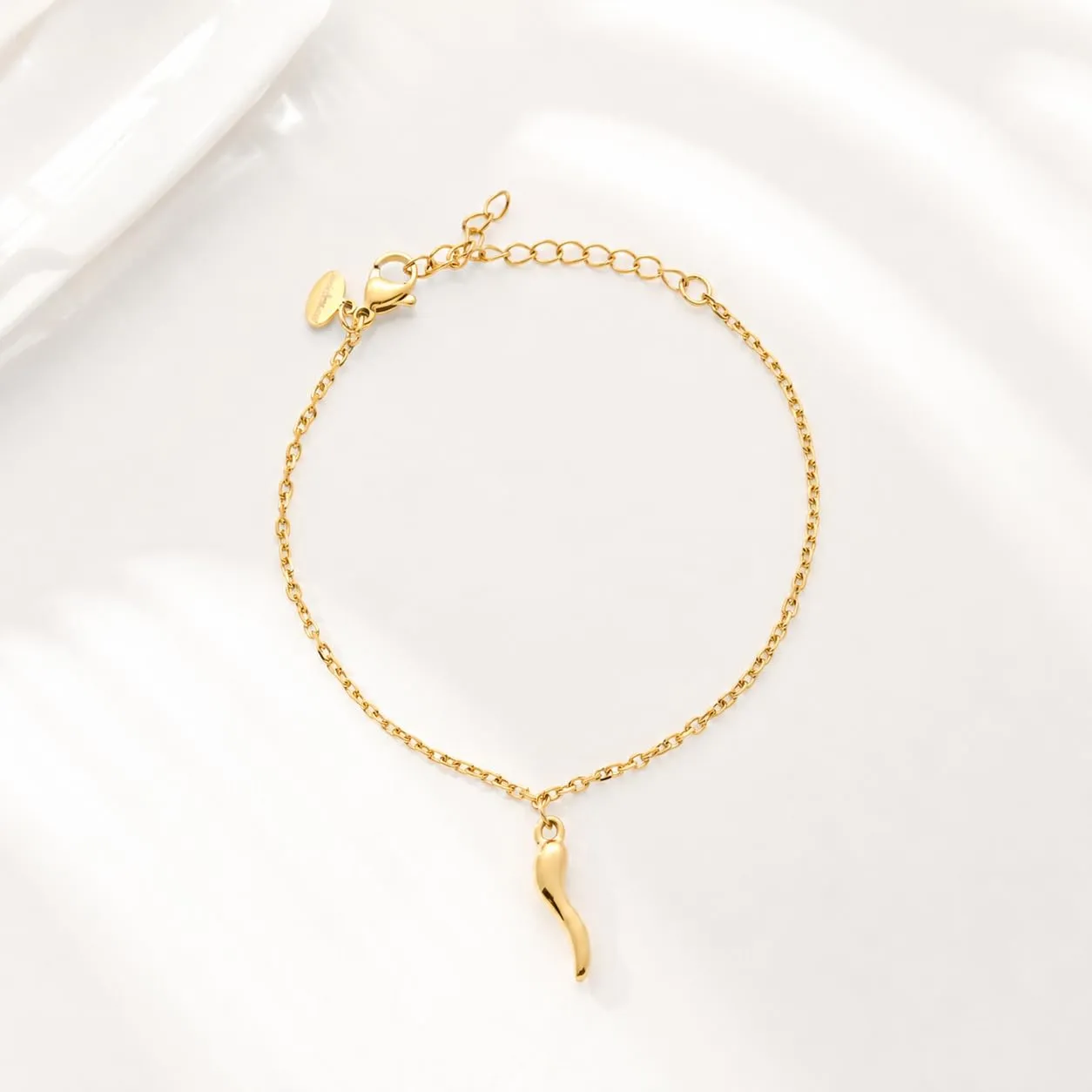 Louis Ciocchetti Bracciale in Acciaio con Corno Portafortuna – Bracciale Regolabile Uomo e Donna con Chiusura a Moschettone, Lunghezza 16 cm + 5 cm - immagine 7