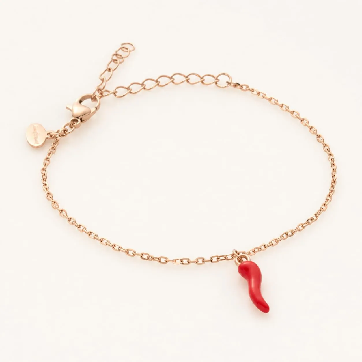 Louis Ciocchetti Bracciale in Acciaio con Corno Portafortuna – Bracciale Regolabile Uomo e Donna con Chiusura a Moschettone, Lunghezza 16 cm + 5 cm - immagine 4