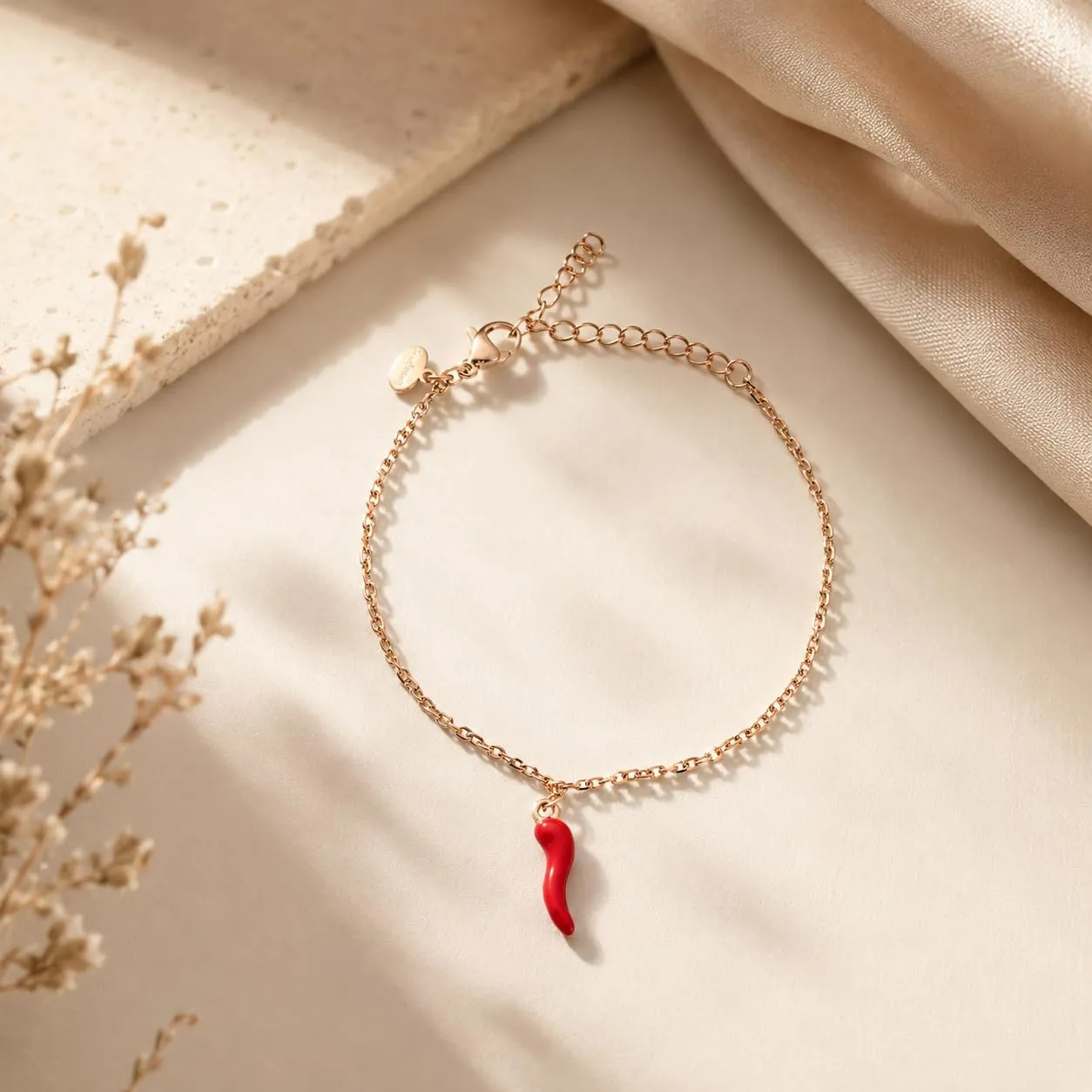 Louis Ciocchetti Bracciale in Acciaio con Corno Portafortuna – Bracciale Regolabile Uomo e Donna con Chiusura a Moschettone, Lunghezza 16 cm + 5 cm - immagine 8