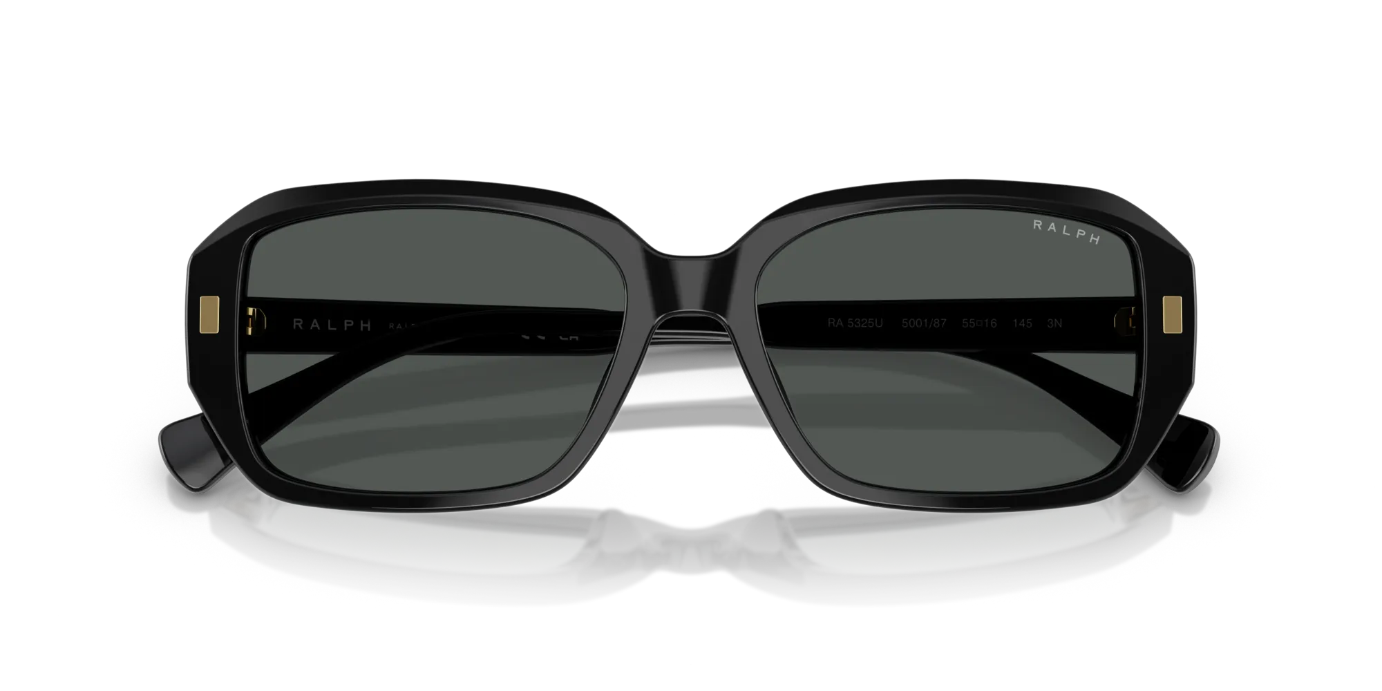 Ralph Lauren RA5325U 500187 Occhiali da sole Acetato Nero Grigio Squadrata Normale - immagine 2