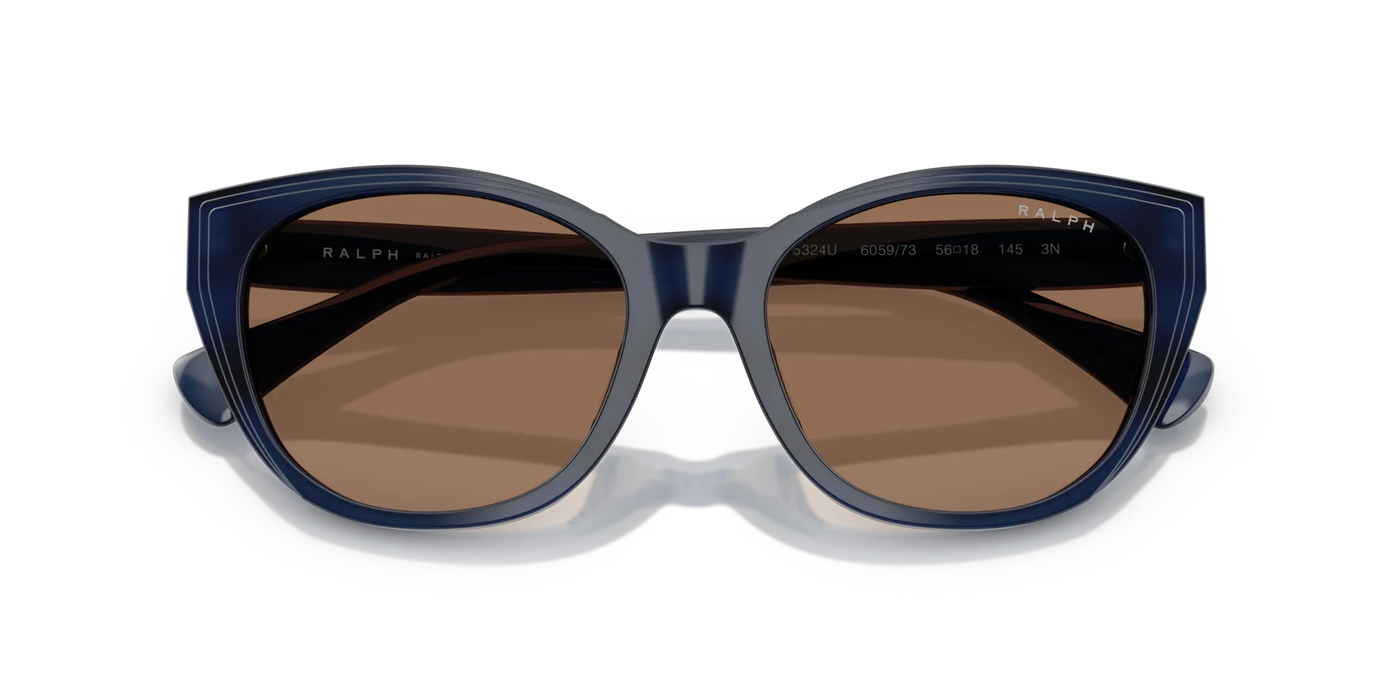 Ralph Lauren RA5324U 605973 Occhiali da sole Acetato Blu Marrone Squadrata Normale - immagine 2