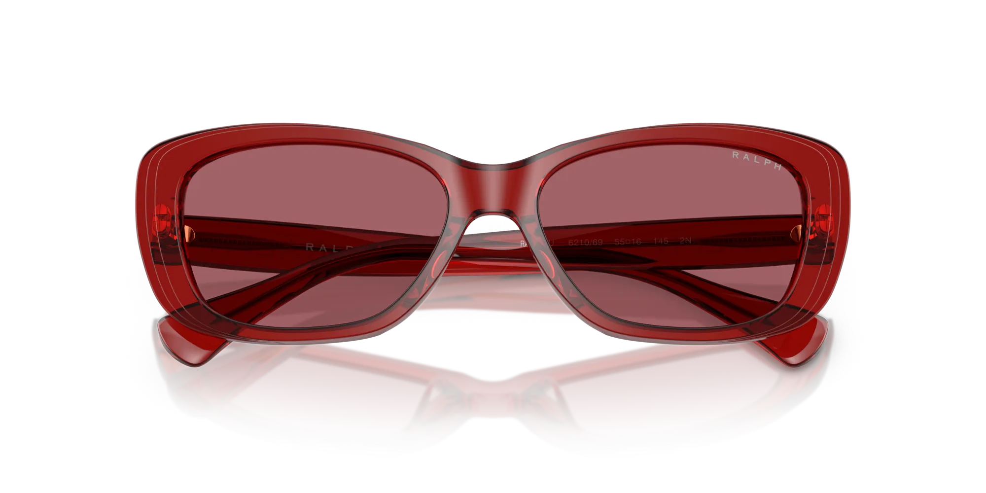Ralph Lauren RA5322U 621069 Occhiali da sole Acetato Viola Bordeaux Squadrata Normale - immagine 2