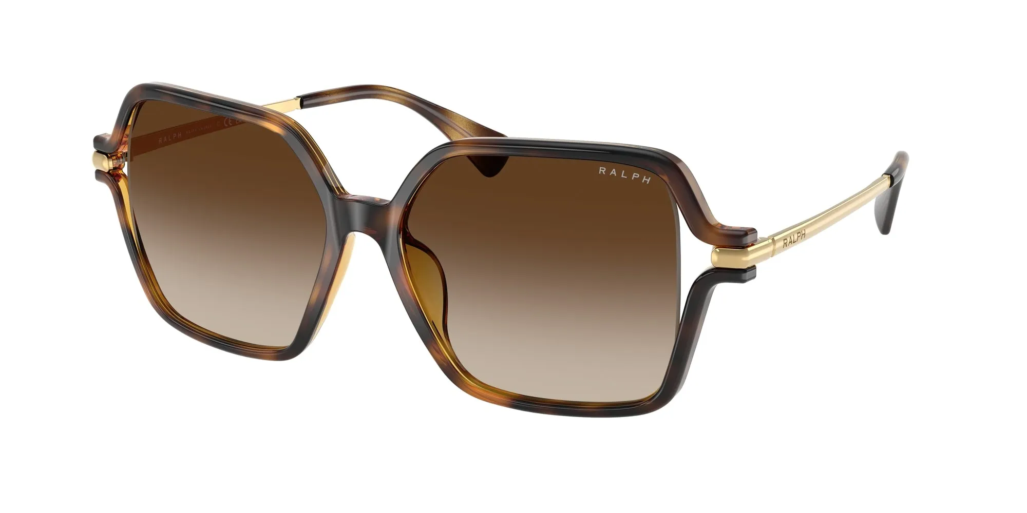 Ralph Lauren RA5319U 500313 Occhiali da sole Iniettato Tartaruga Marrone Squadrata Normale Sfumato - immagine 1