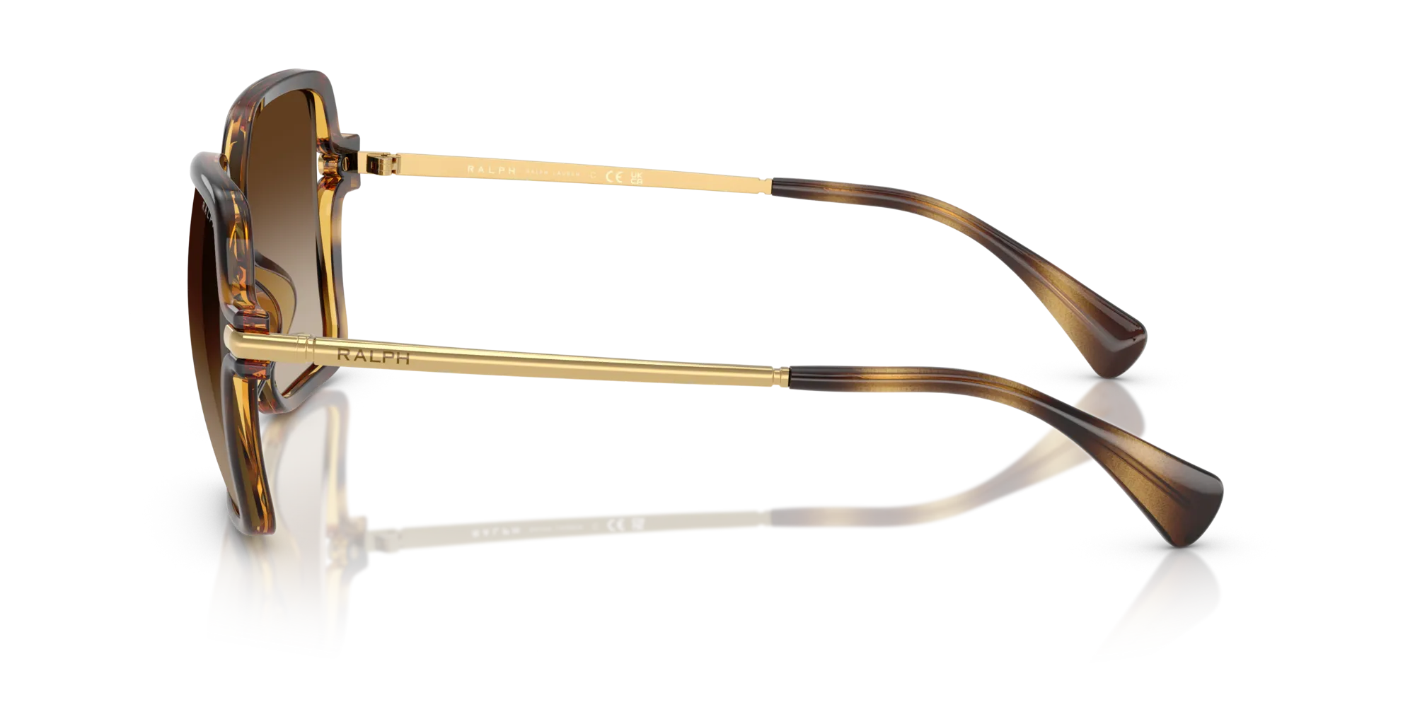 Ralph Lauren RA5319U 500313 Occhiali da sole Iniettato Tartaruga Marrone Squadrata Normale Sfumato - immagine 4