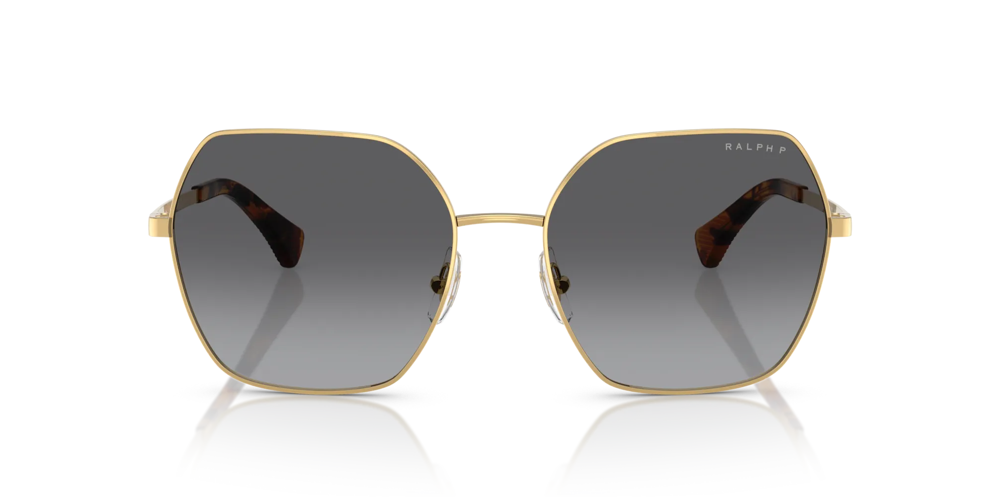 Ralph Lauren RA4138 9004T3 Occhiali da sole Metallo Oro Grigio Squadrata Polarizzata - immagine 3