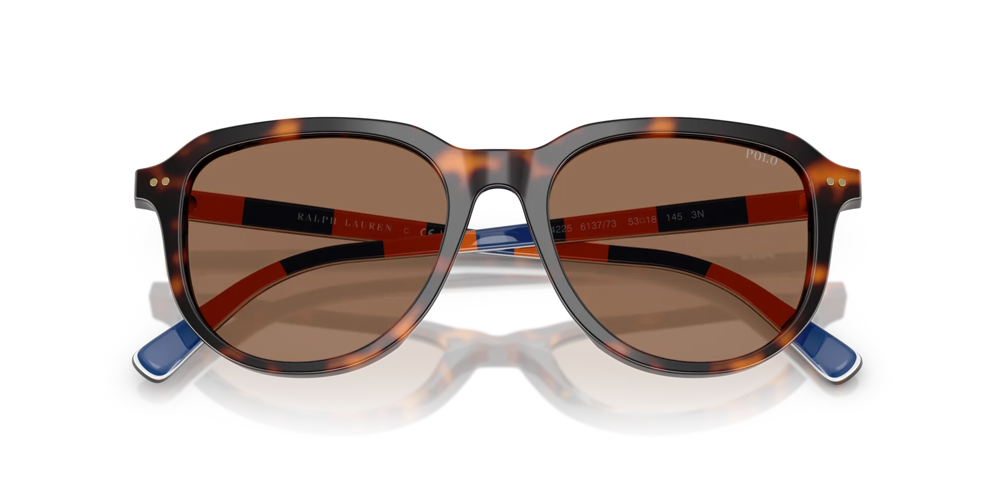 Polo Ralph Lauren PH4225 613773 Occhiali da sole Acetato Tartaruga Marrone Pilot Normale - immagine 2