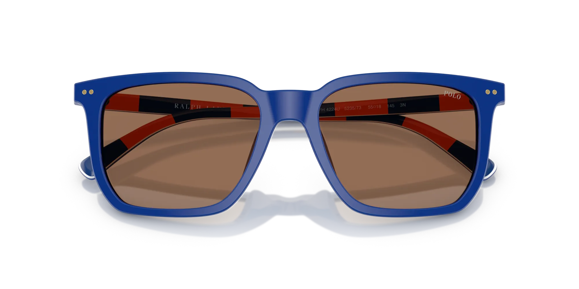 Polo Ralph Lauren PH4224U 523573 Occhiali da sole Acetato Blu Marrone Squadrata Normale - immagine 2