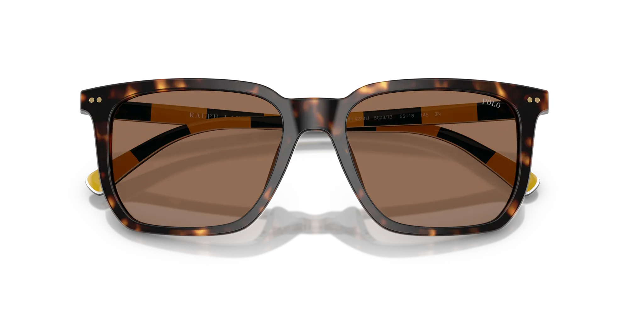 Polo Ralph Lauren PH4224U 500373 Occhiali da sole Acetato Tartaruga Marrone Squadrata Normale - immagine 2