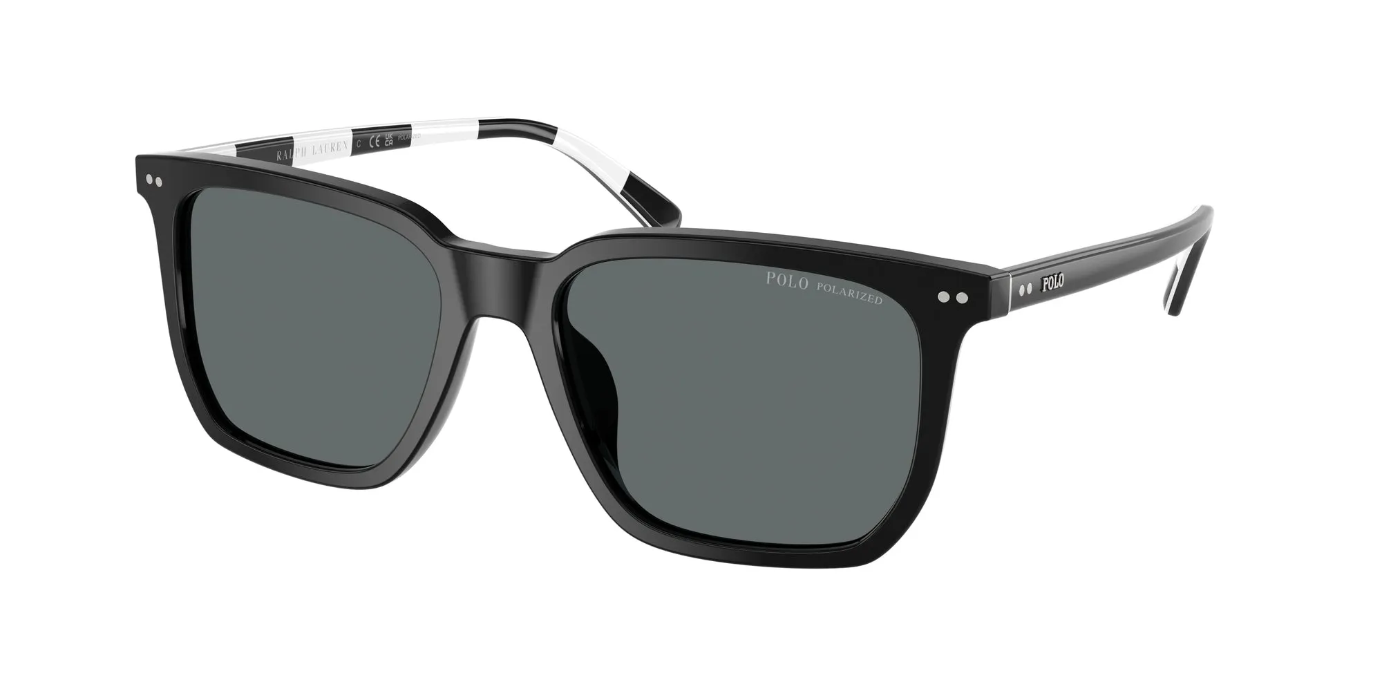 Polo Ralph Lauren PH4224U 500181 Occhiali da sole Acetato Nero Grigio Squadrata Polarizzata - immagine 1