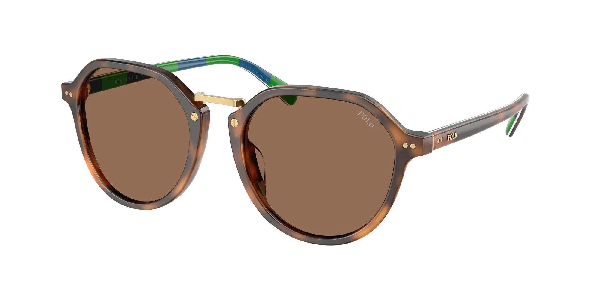 Polo Ralph Lauren PH4223U 608973 Occhiali da sole Acetato Rosso Marrone Pantos Normale - immagine 1