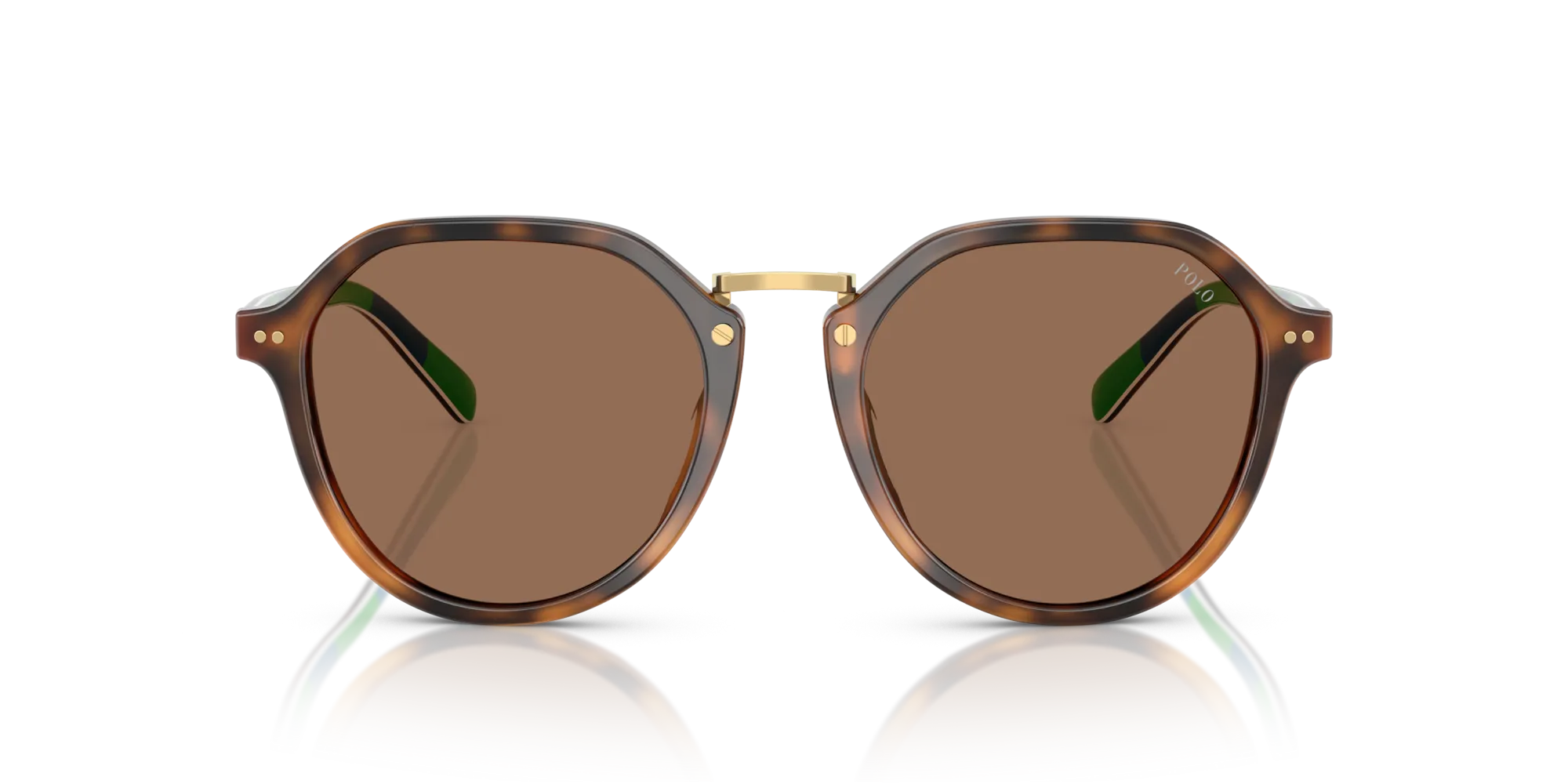 Polo Ralph Lauren PH4223U 608973 Occhiali da sole Acetato Rosso Marrone Pantos Normale - immagine 3