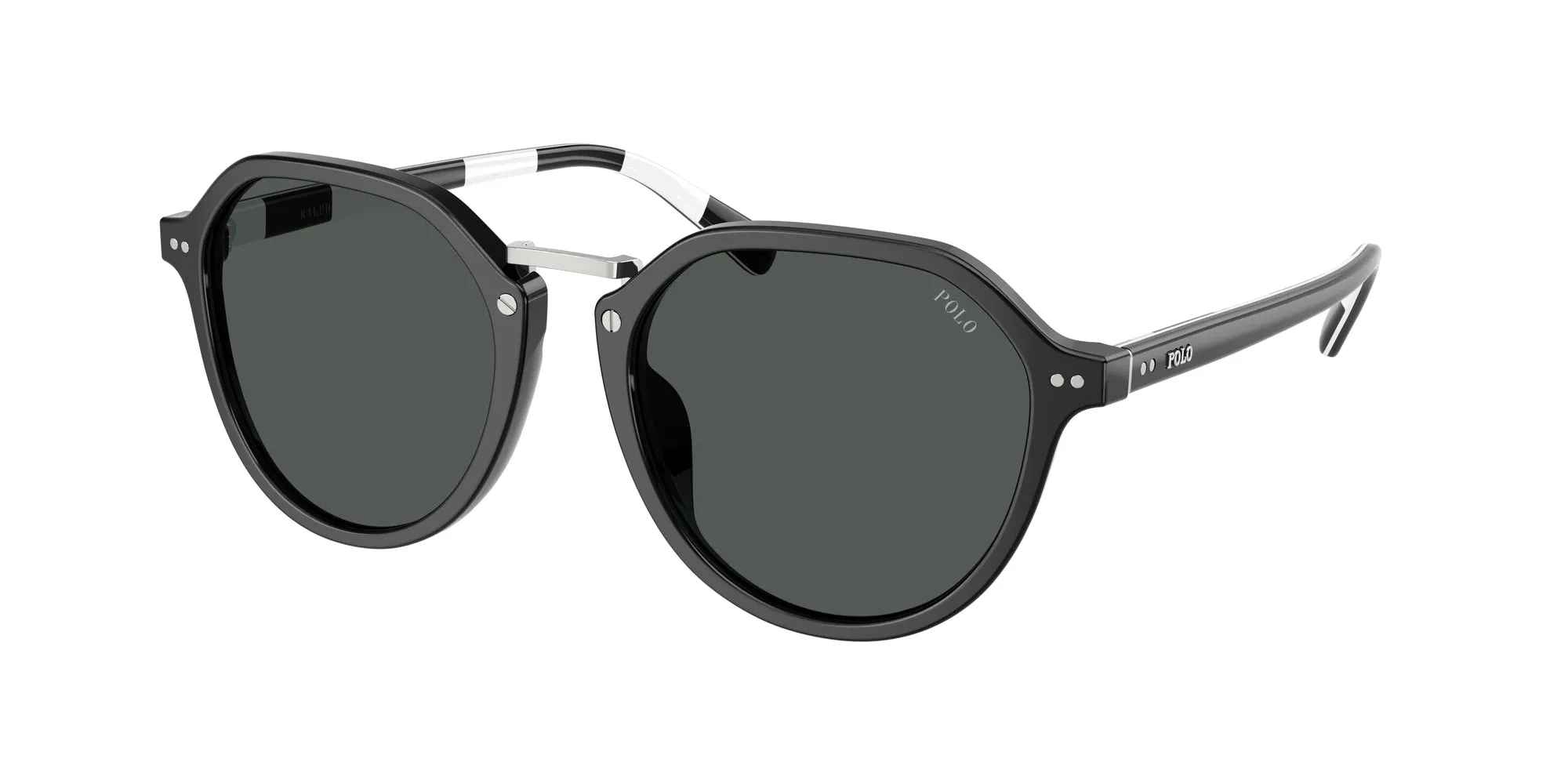 Polo Ralph Lauren PH4223U 500187 Occhiali da sole Acetato Nero Grigio Pantos Normale - immagine 1