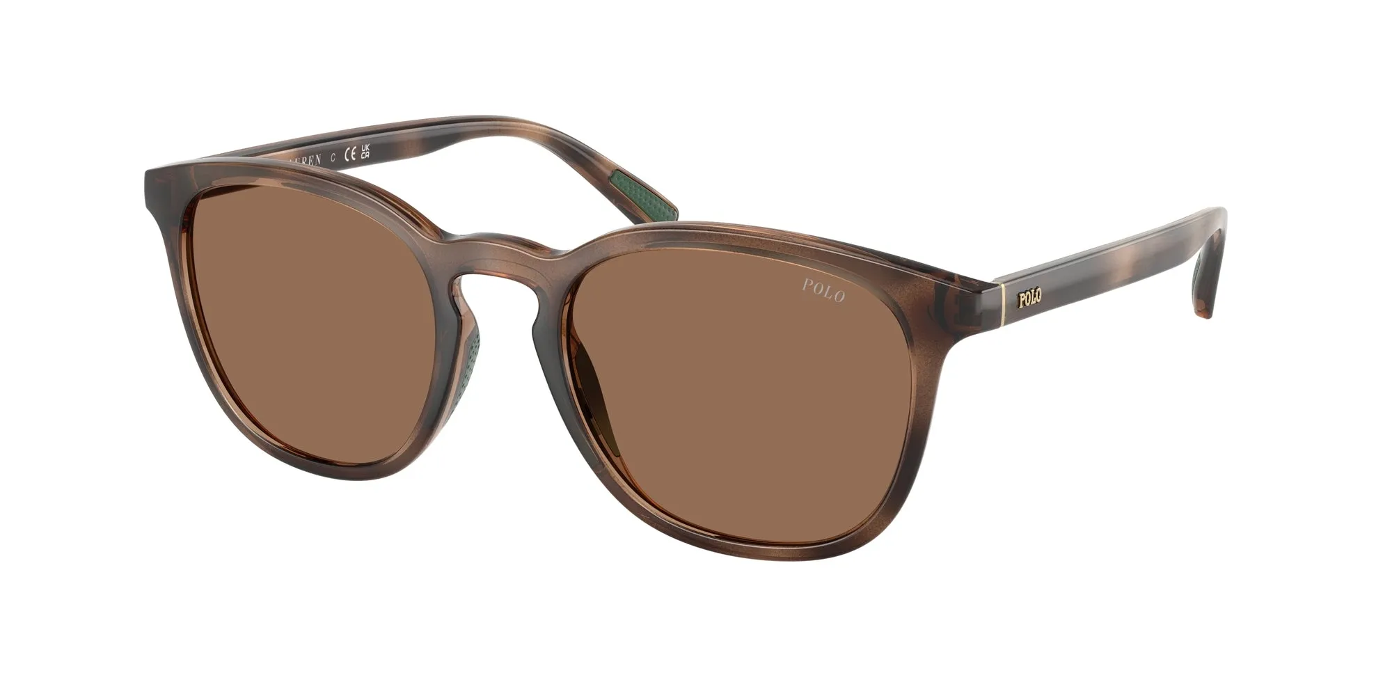 Polo Ralph Lauren PH4222U 597473 Occhiali da sole Iniettato Tartaruga Marrone Rotonda Normale - immagine 1