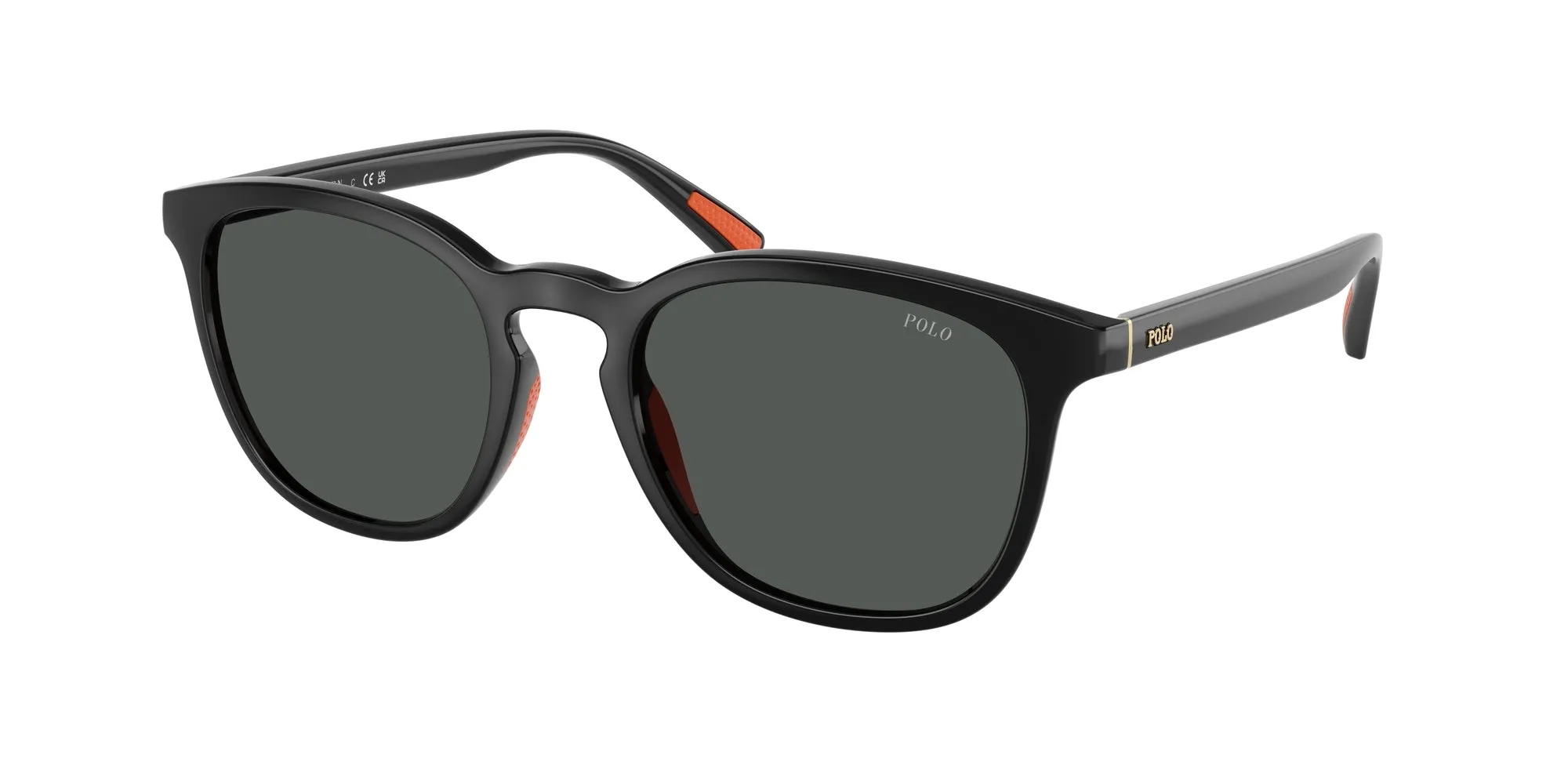 Polo Ralph Lauren PH4222U 500187 Occhiali da sole Iniettato Nero Grigio Rotonda Normale - immagine 1