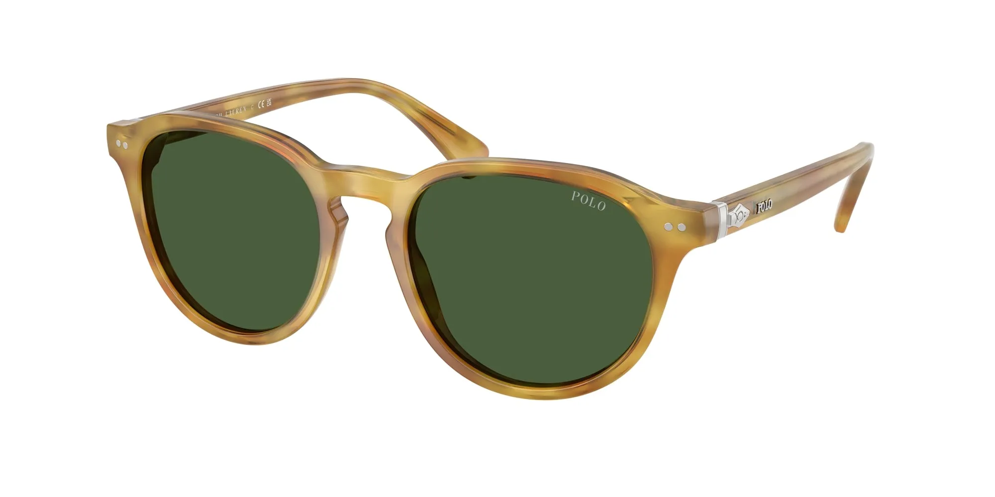 Polo Ralph Lauren PH4221 618571 Occhiali da sole Acetato Havana Verde Pantos Normale - immagine 1