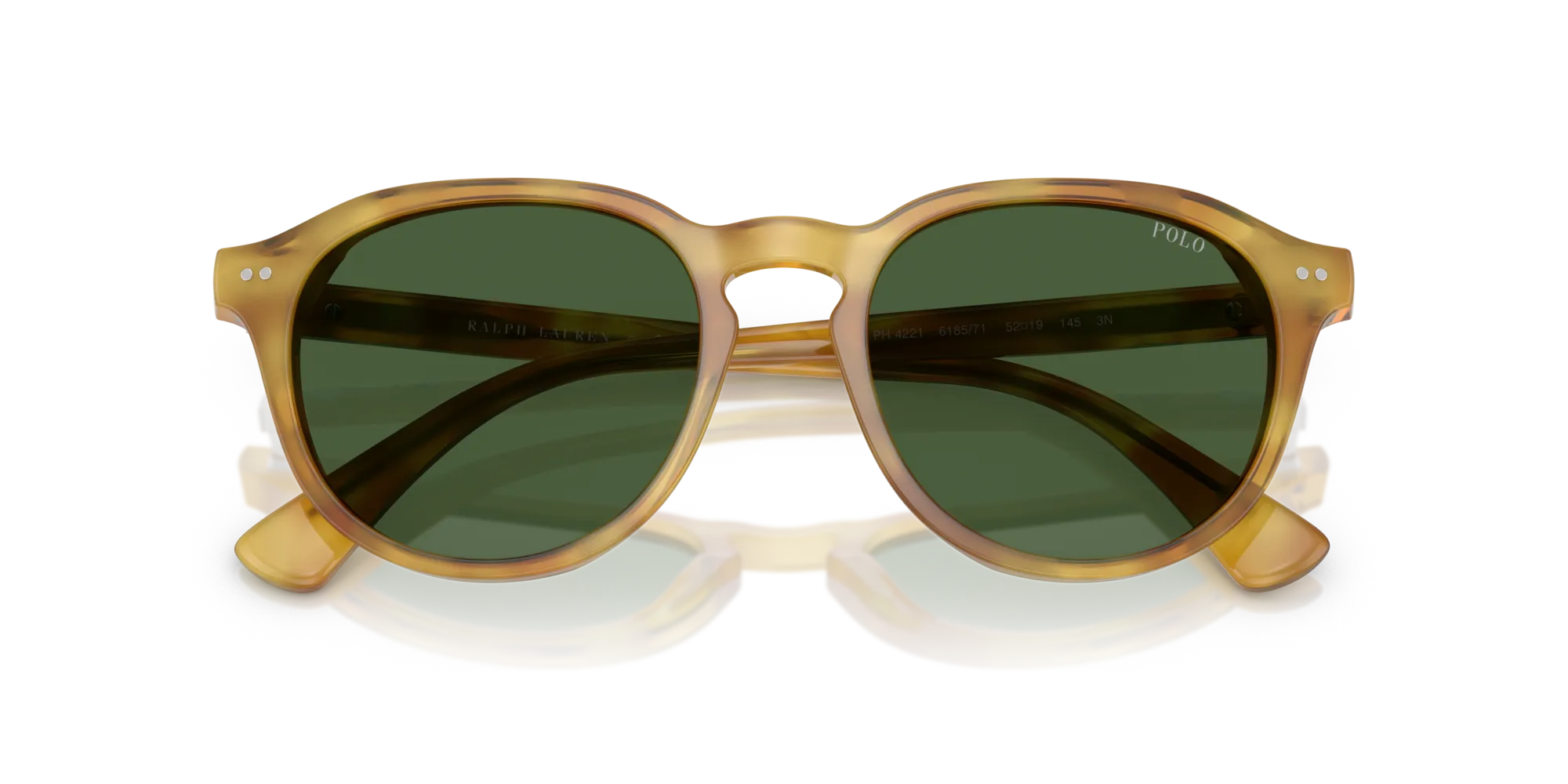 Polo Ralph Lauren PH4221 618571 Occhiali da sole Acetato Havana Verde Pantos Normale - immagine 2