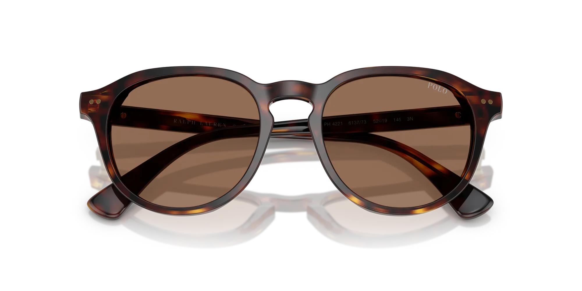Polo Ralph Lauren PH4221 613773 Occhiali da sole Acetato Tartaruga Marrone Pantos Normale - immagine 2