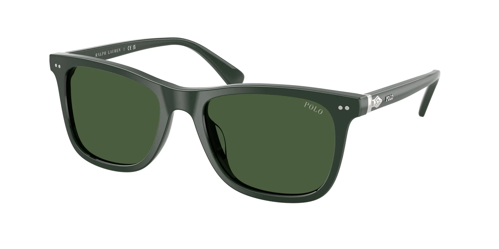 Polo Ralph Lauren PH4220U 614071 Occhiali da sole Acetato Verde Verde Squadrata Normale - immagine 1