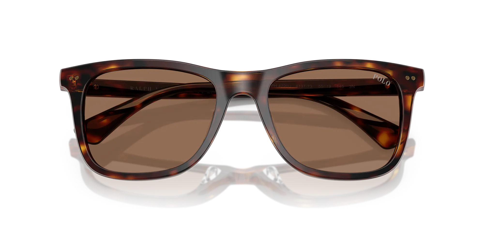 Polo Ralph Lauren PH4220U 613773 Occhiali da sole Acetato Tartaruga Marrone Squadrata Normale - immagine 2